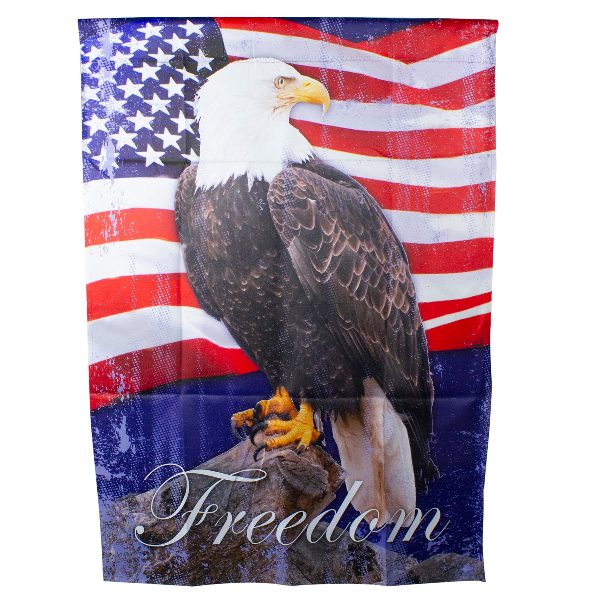 Freedom Bald Eagle Patriotic Outdoor House Flag 28" x 40"