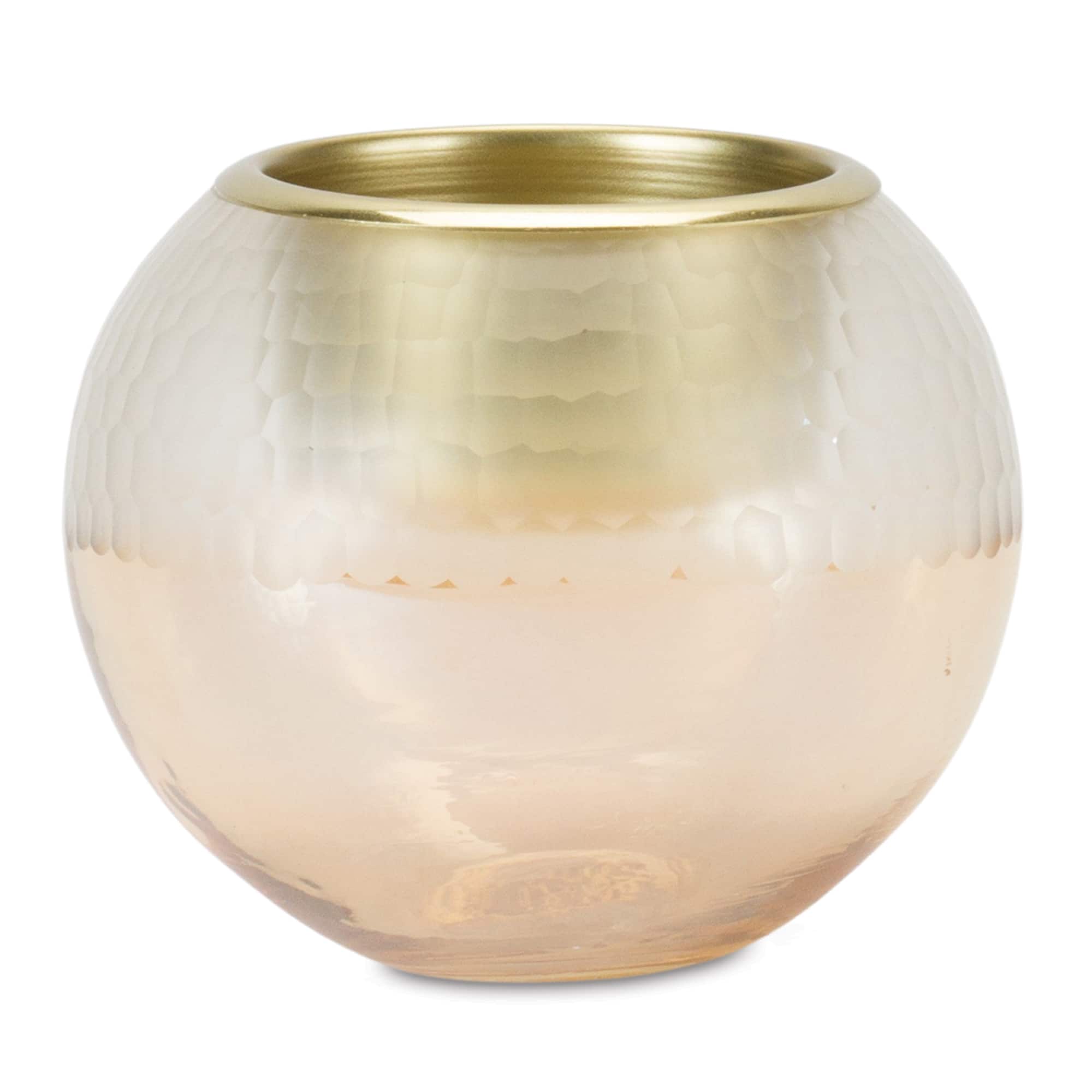Rose Gold Ombre Glass Votive Candle Holder Set