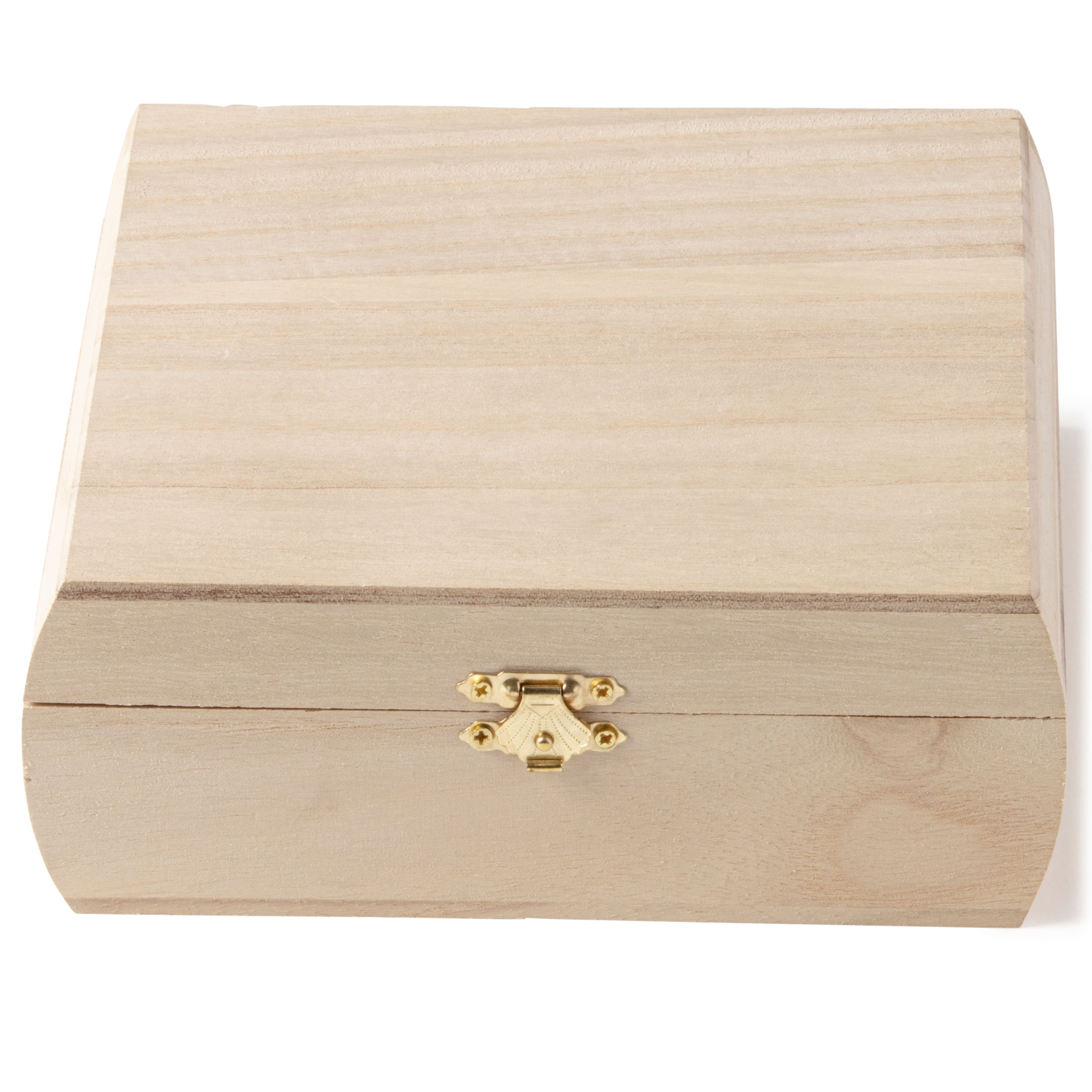 7.5" Curved Wood Trinket Box by Make Market®