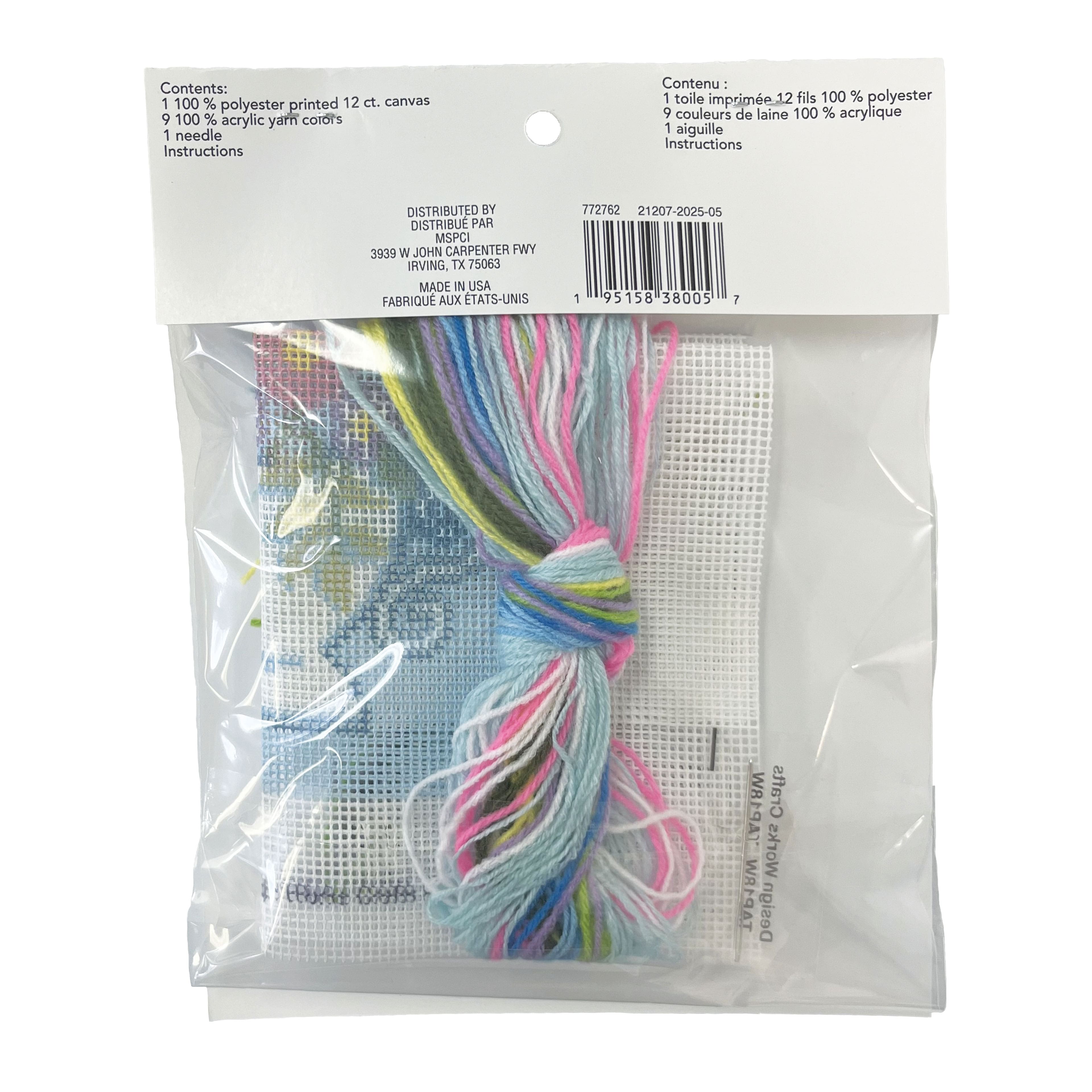 6" x 6" Floral Teacup Needlepoint Kit by Loops & Threads®