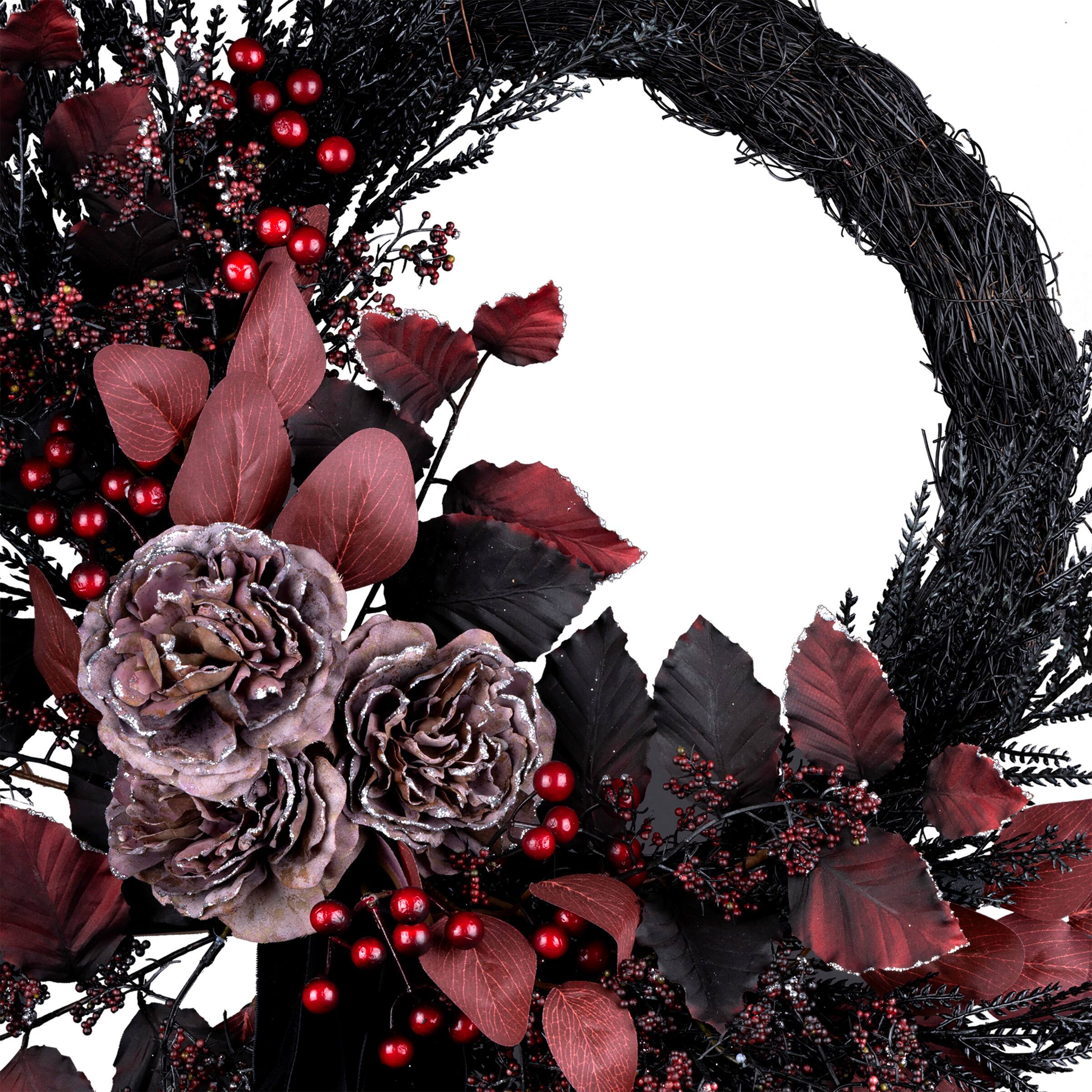 24" Red Widow Eucalyptus Wreath