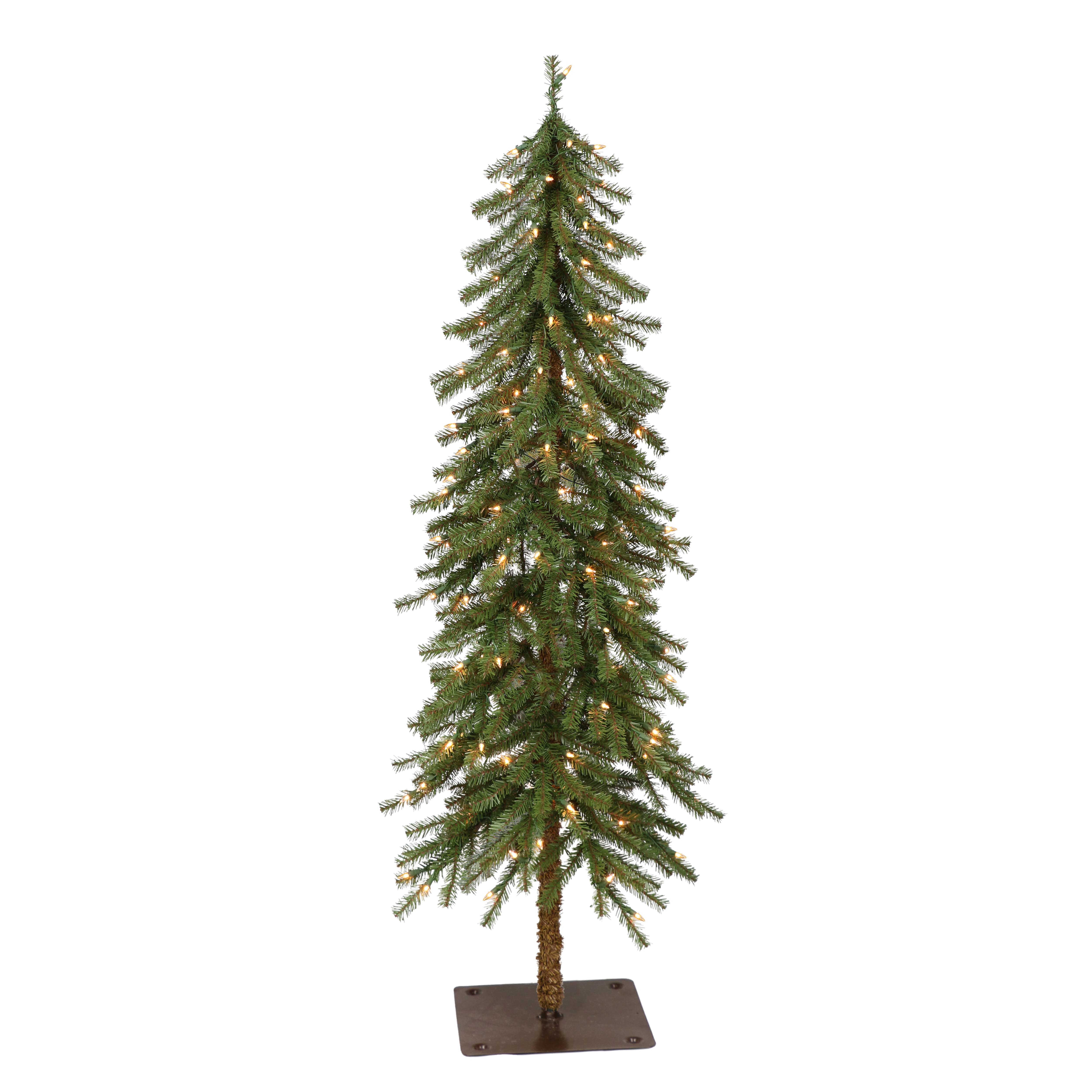 6 Pack: 5ft. Pre-Lit Alpine Artificial Christmas Tree, Clear Lights