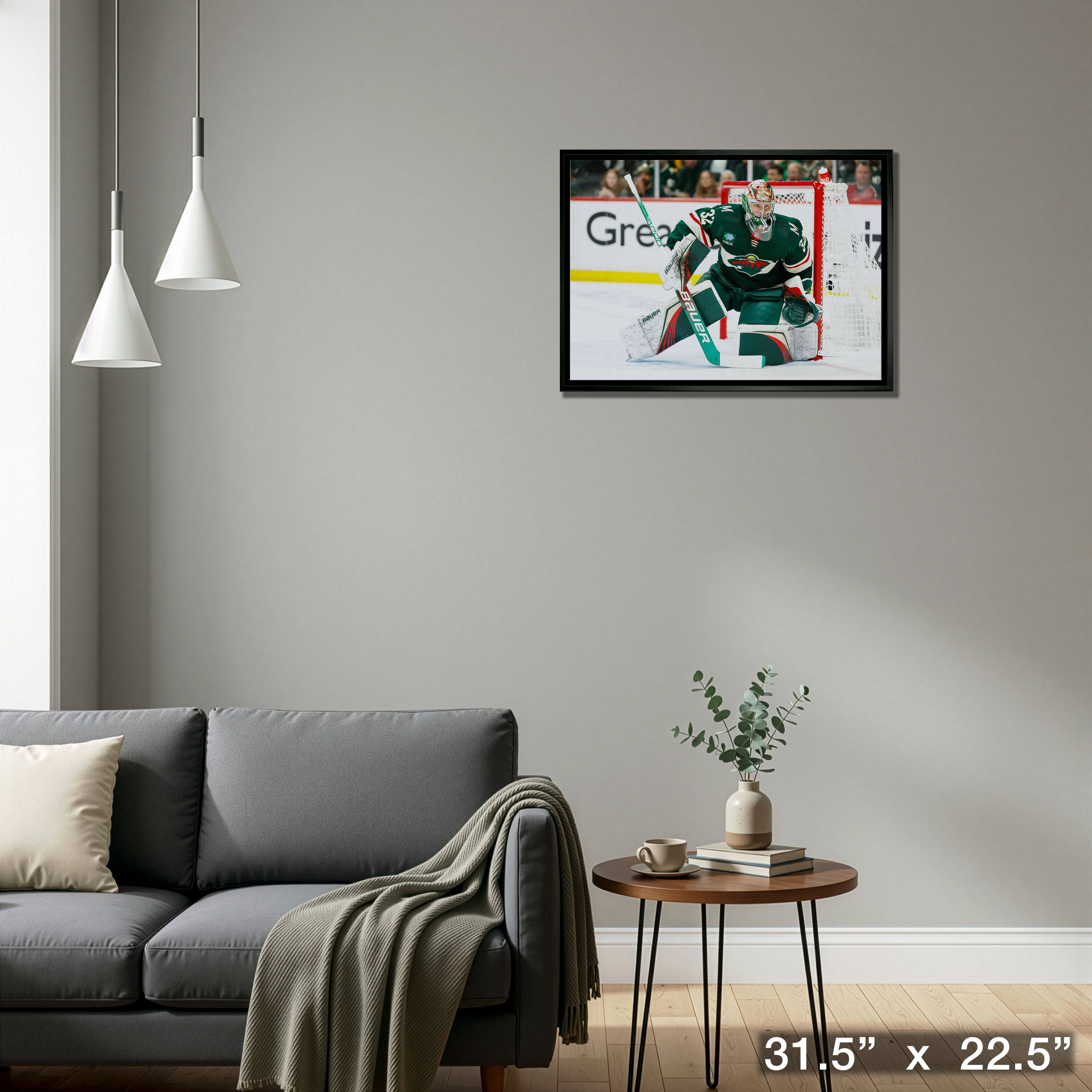 Filip Gustavsson 20" x 29" Framed Canvas Wild Protecting the Net-H 31.5" x 22.5"