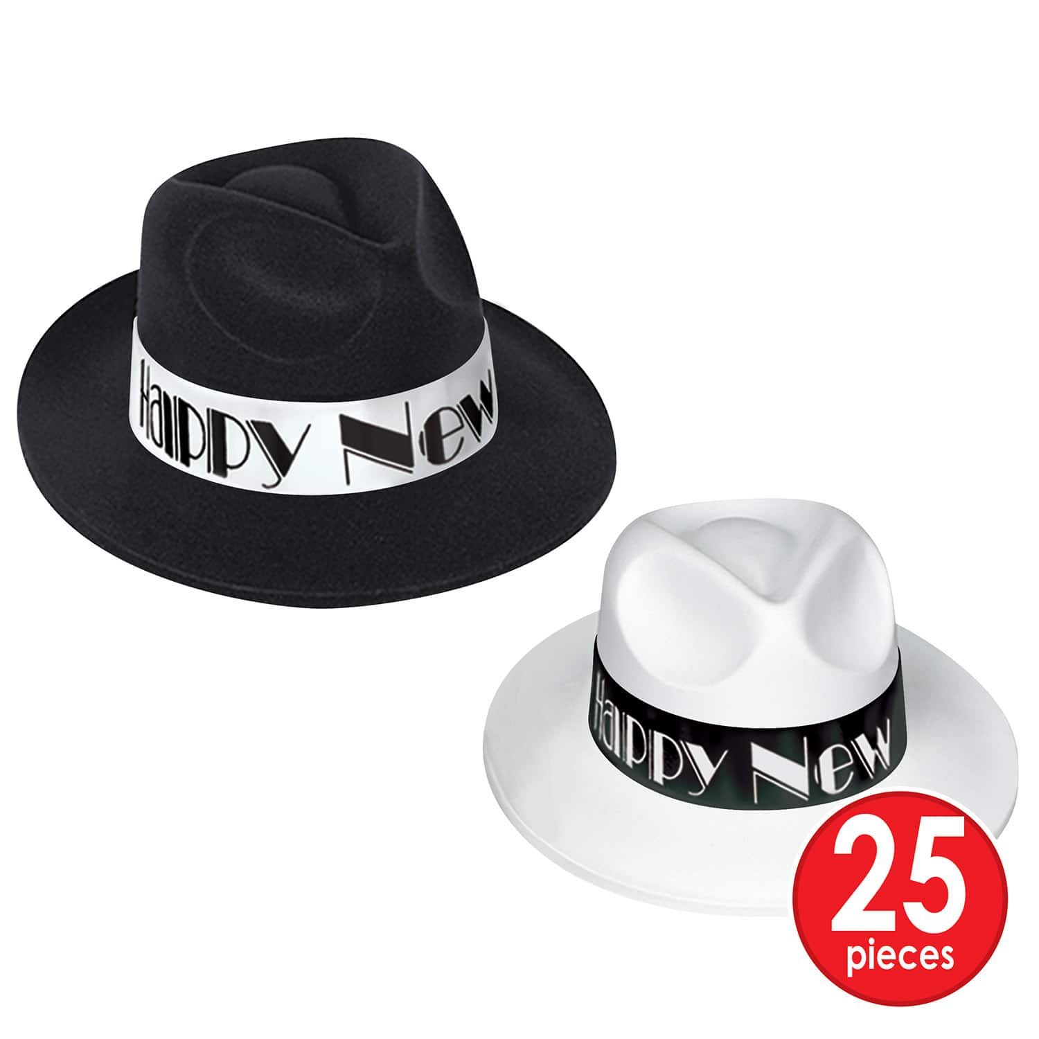 Beistle Black & White New Year Chicago Swing Party Favor Kit for 50