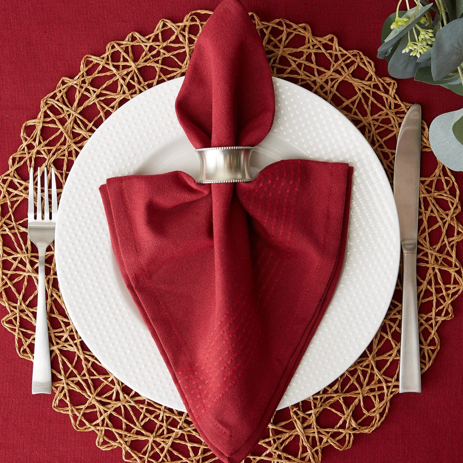 DII® Redwood Harvest Dobby Stripe Cloth Dinner Napkins, 6ct.