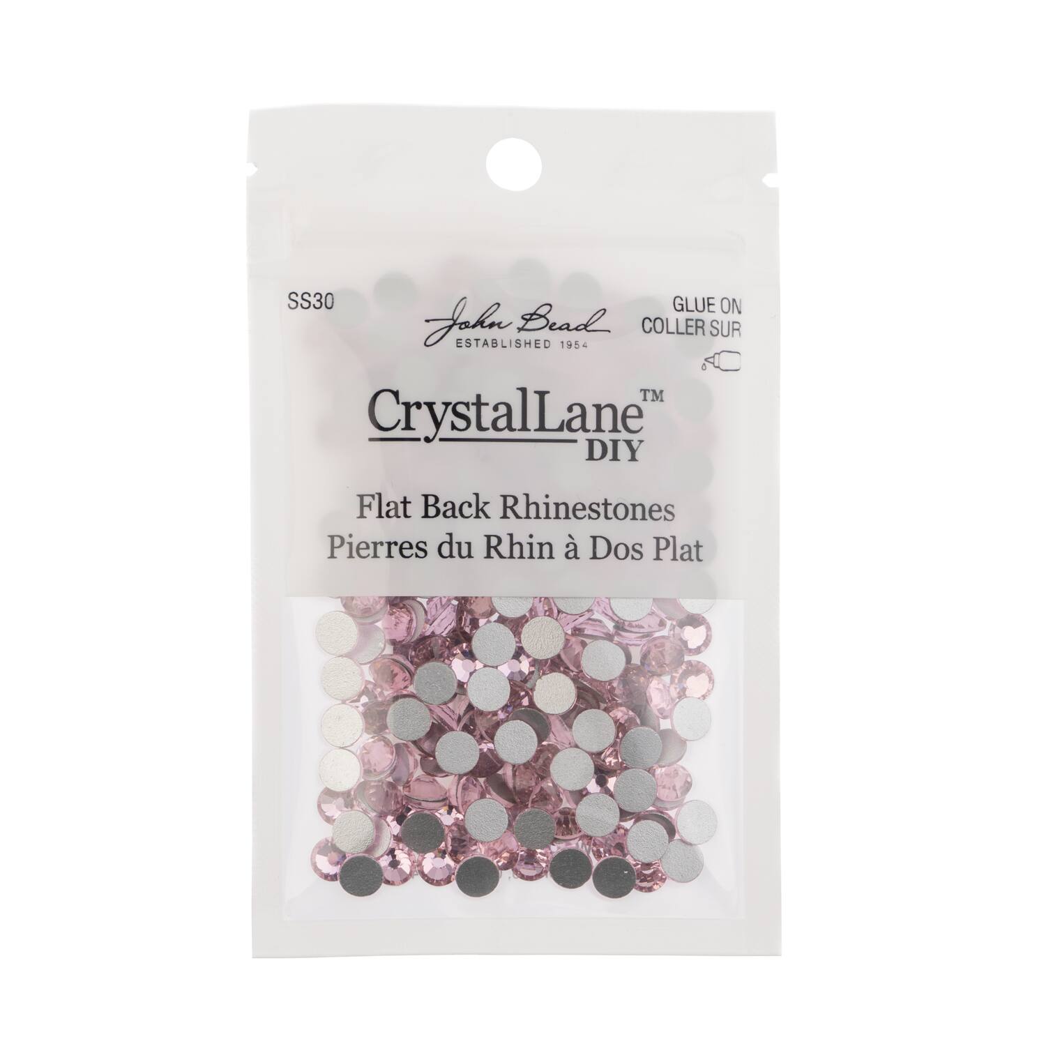 John Bead Crystal Lane SS30 Glass Round Flatback Rhinestones, 288ct.