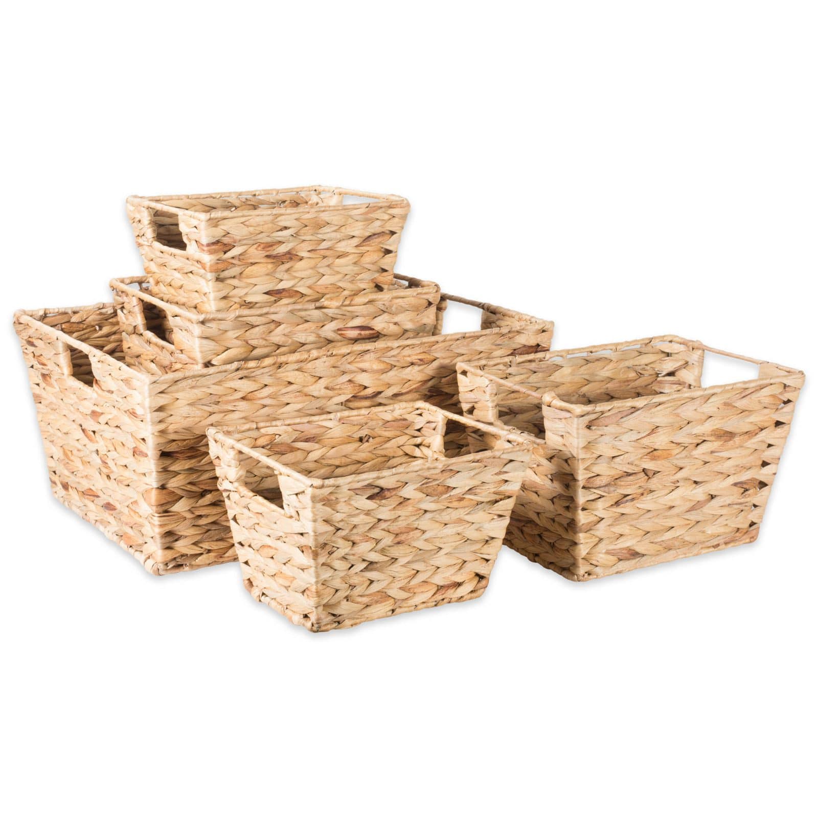 DII® Natural Water Hyacinth Basket Set