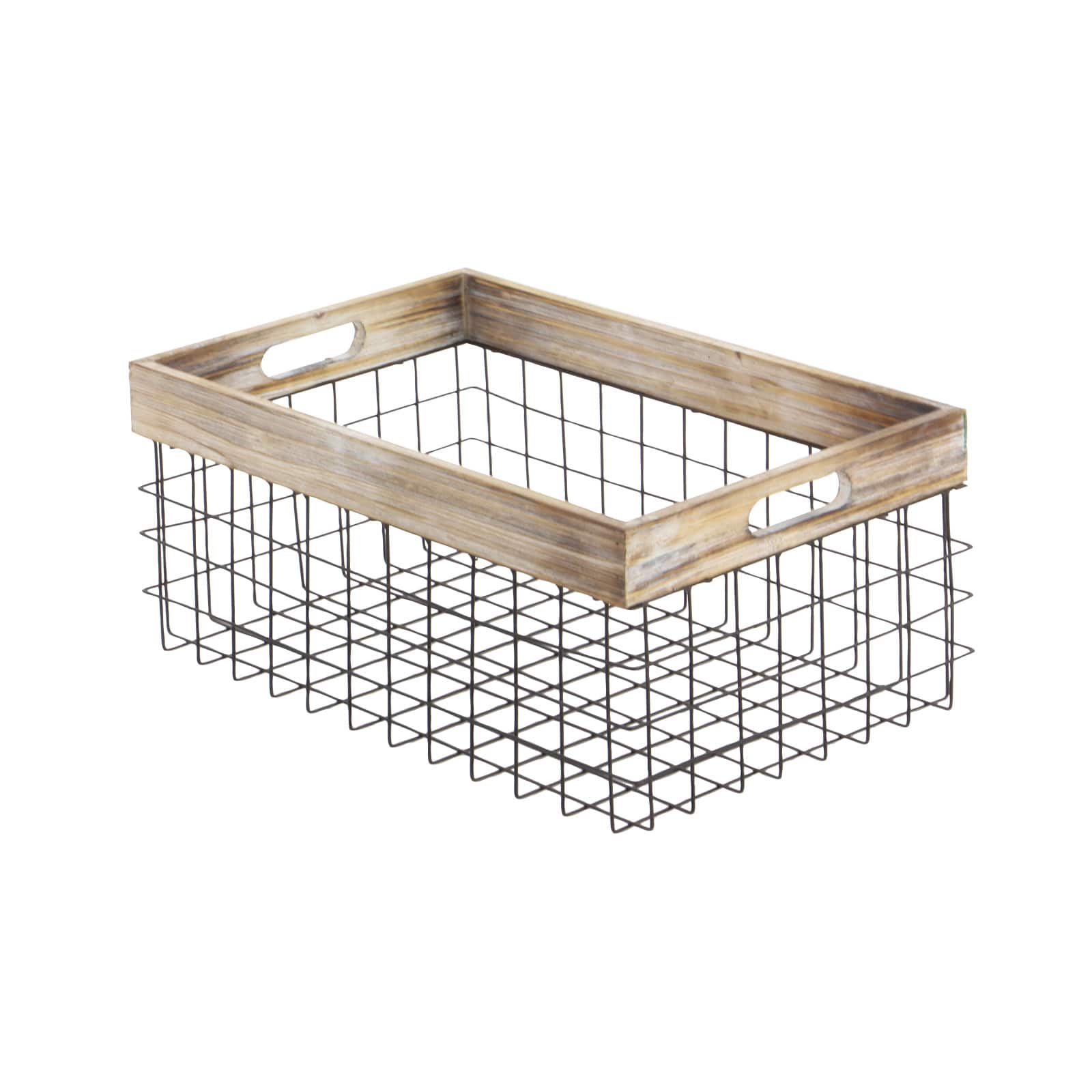 Black Metal Farmhouse Storage Basket Set