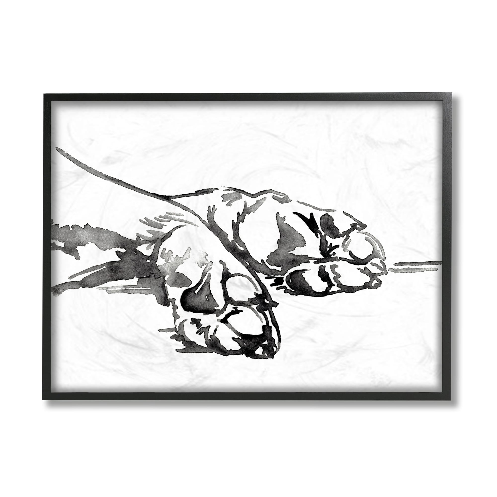 Stupell Industries Pet Animal Paws Minimal Ink Linework in Frame Wall Art
