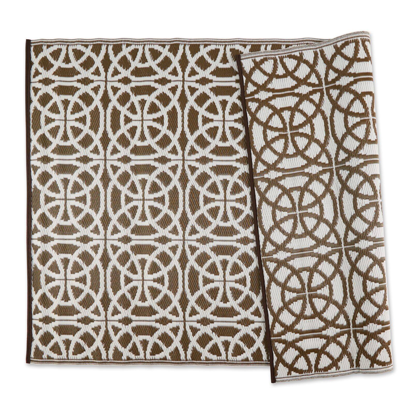 DII® Dark Brown Infinity Circle Outdoor Rug, 4ft. x 6ft.