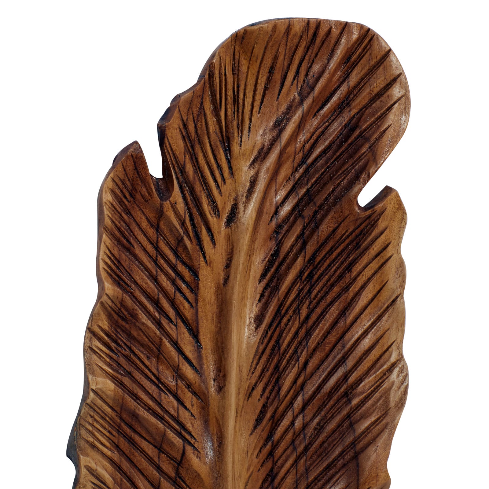 Set of 3 Brown Teak Wood Rustic Wall Decor 7", 27"