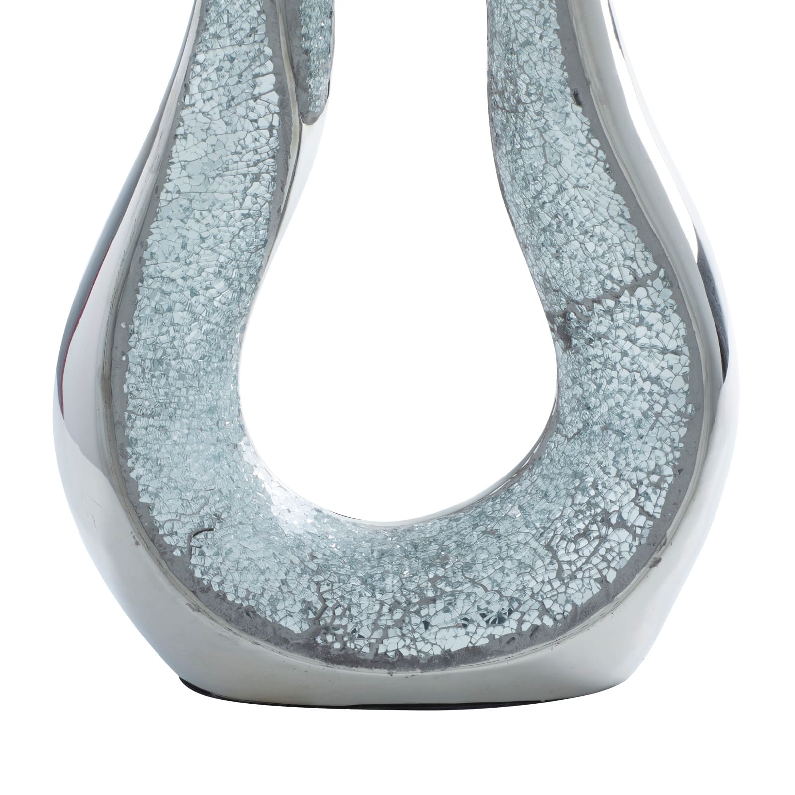 28" Silver Stoneware Glam Table Lamp, 2ct.