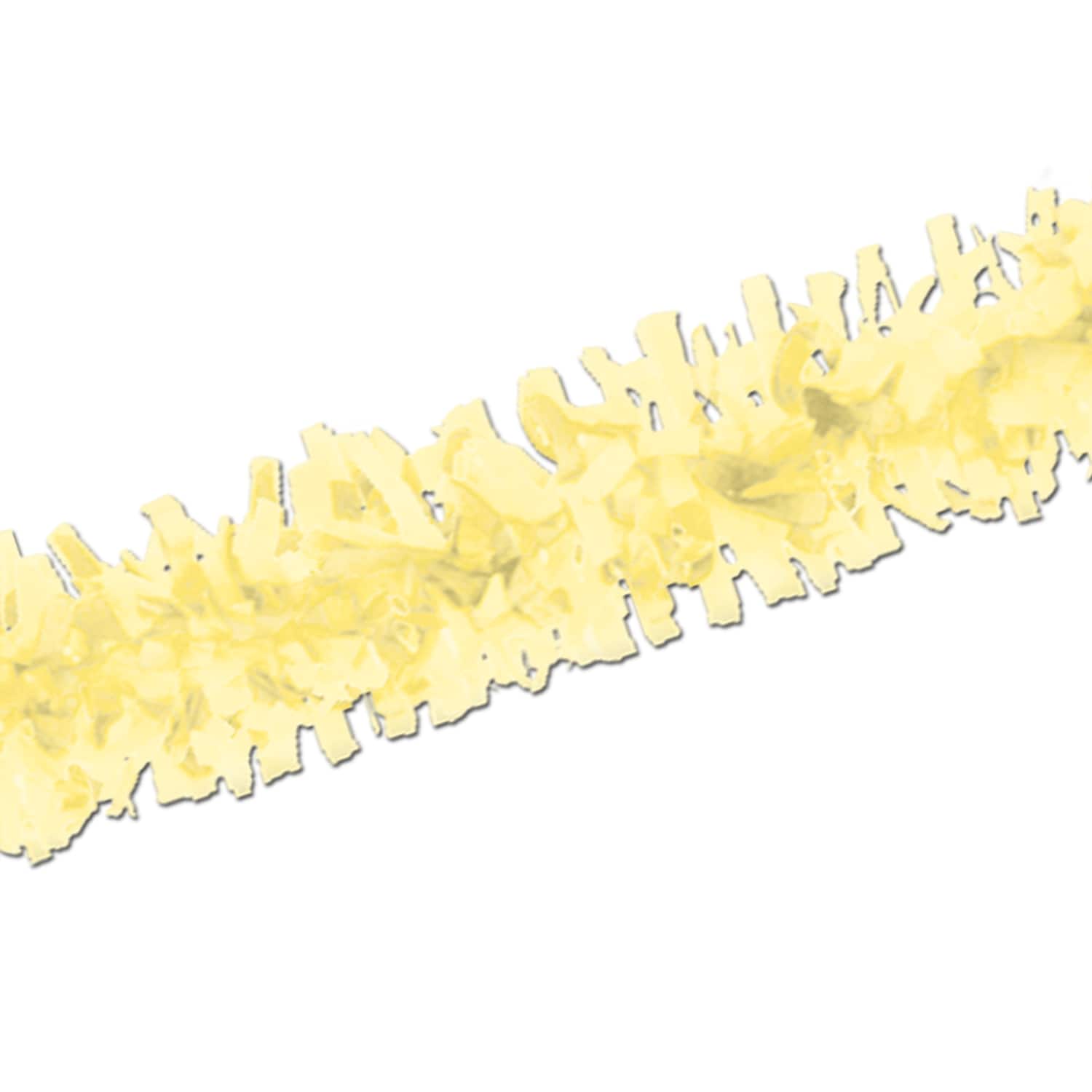 Beistle 25ft. Light Yellow Tissue Festooning, 2ct.