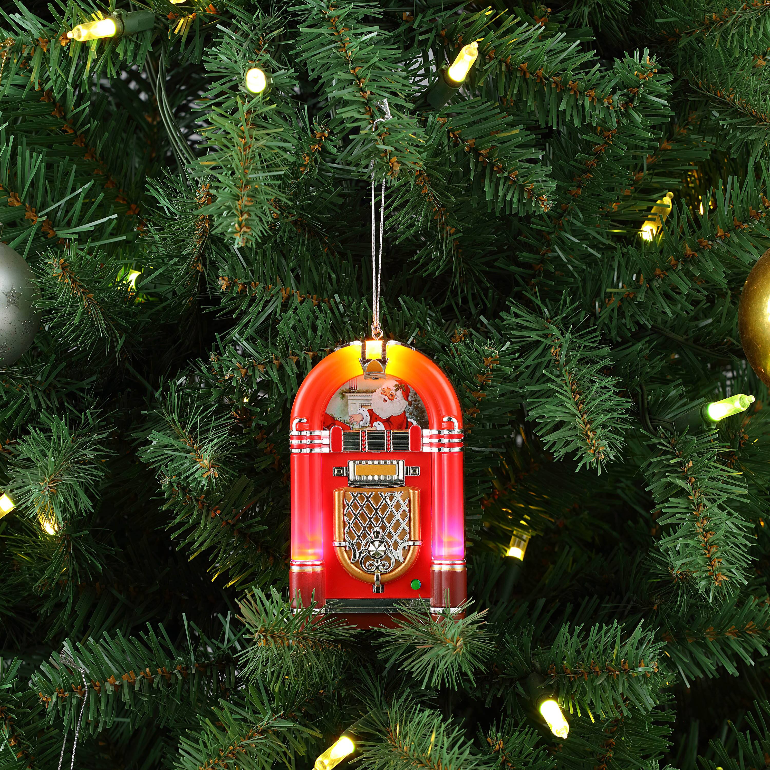 Red Retro LED Jukebox Ornament