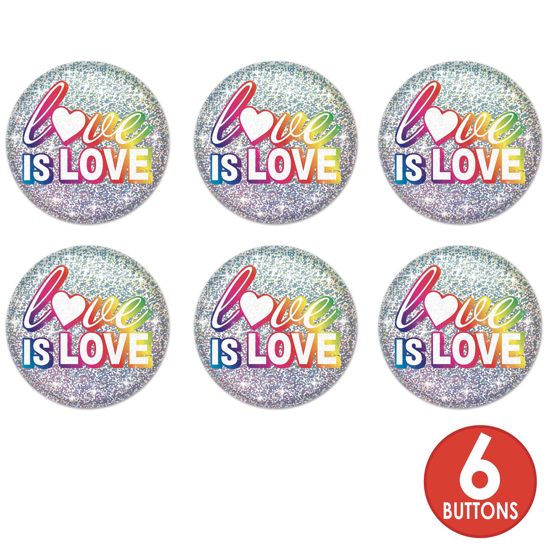 Beistle 2" Love Is Love Buttons, 6ct.