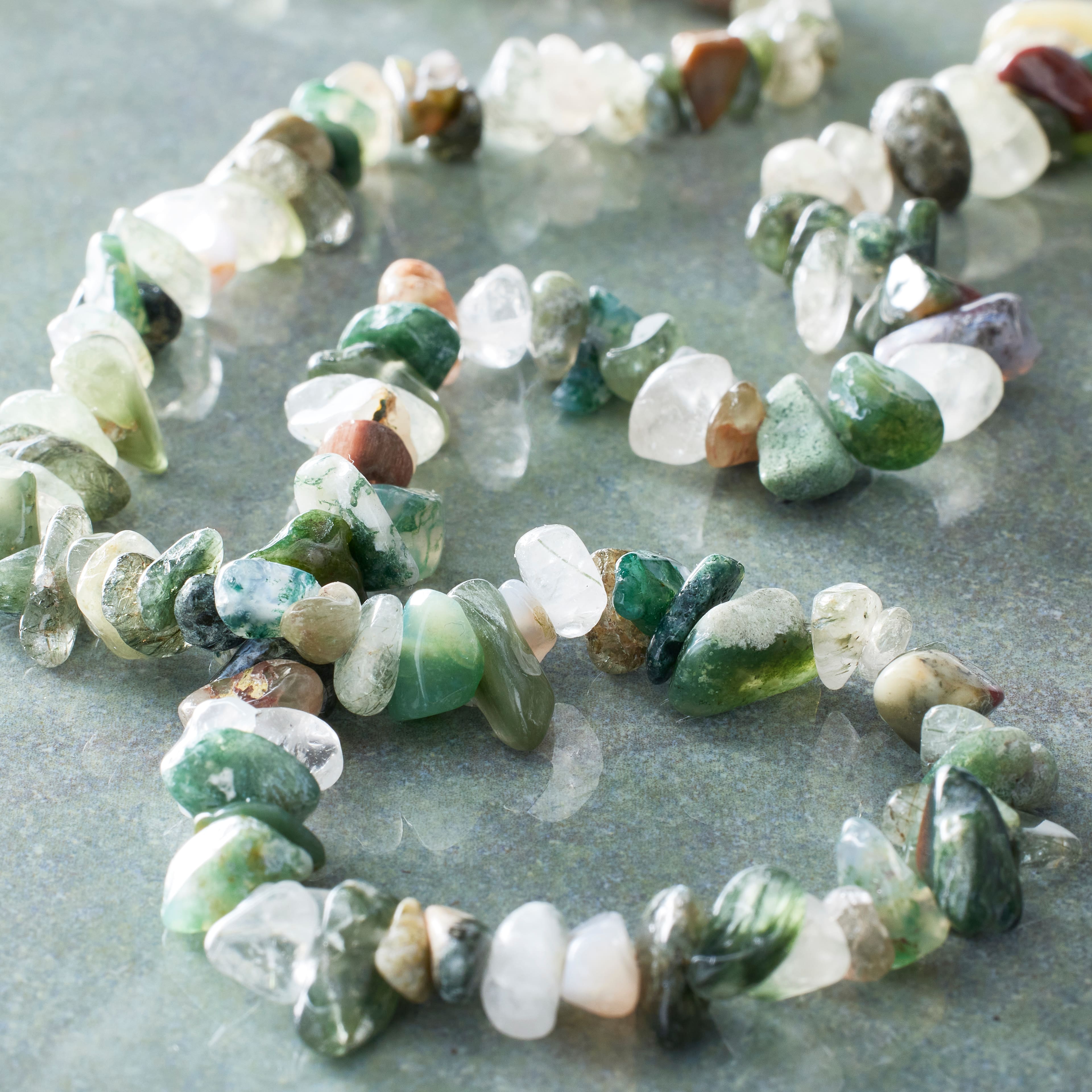 12 Pack: Multicolor Jasper Chip Beads by Bead Landing™