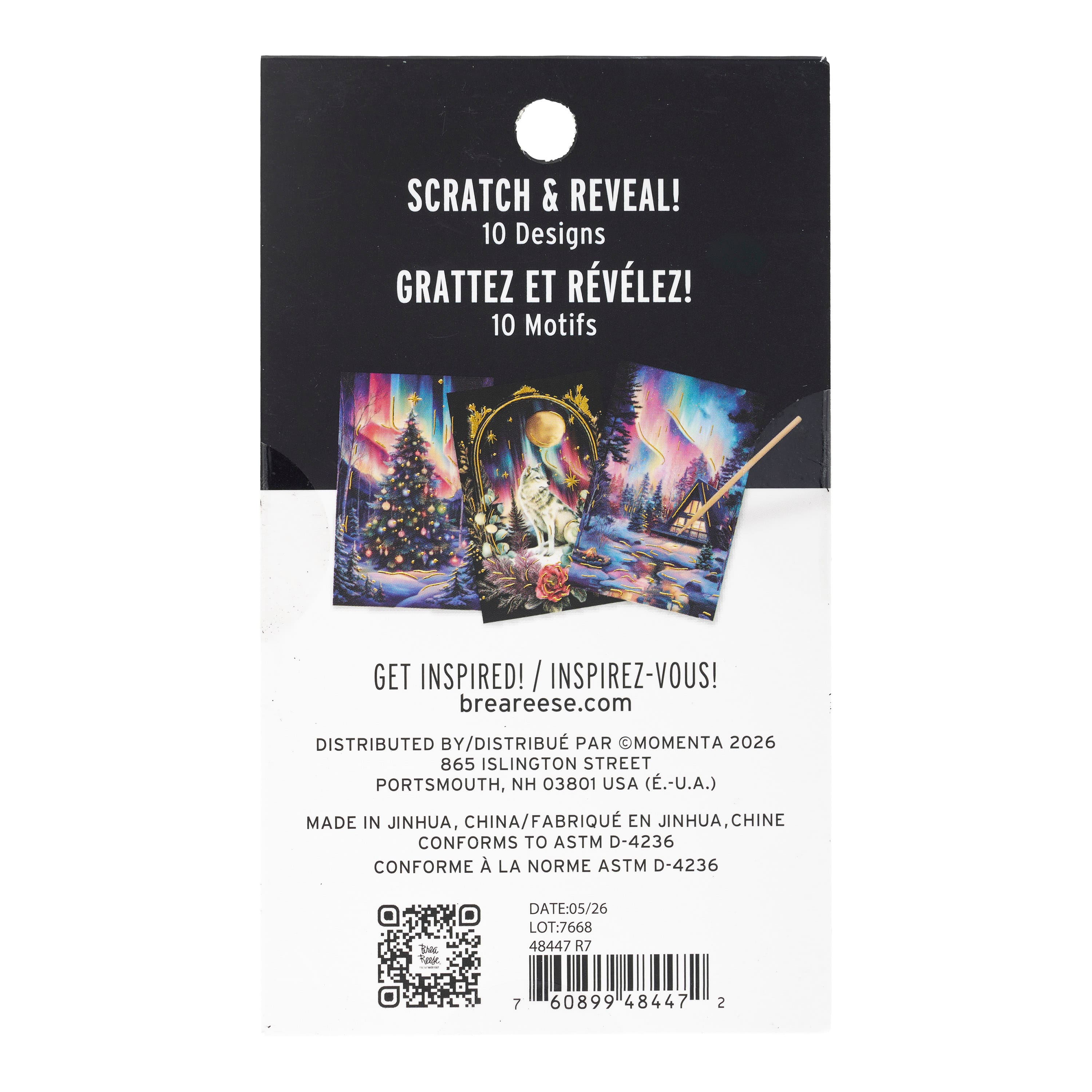 Brea Reese® Mini Aurora Scratch Art Paper Pad