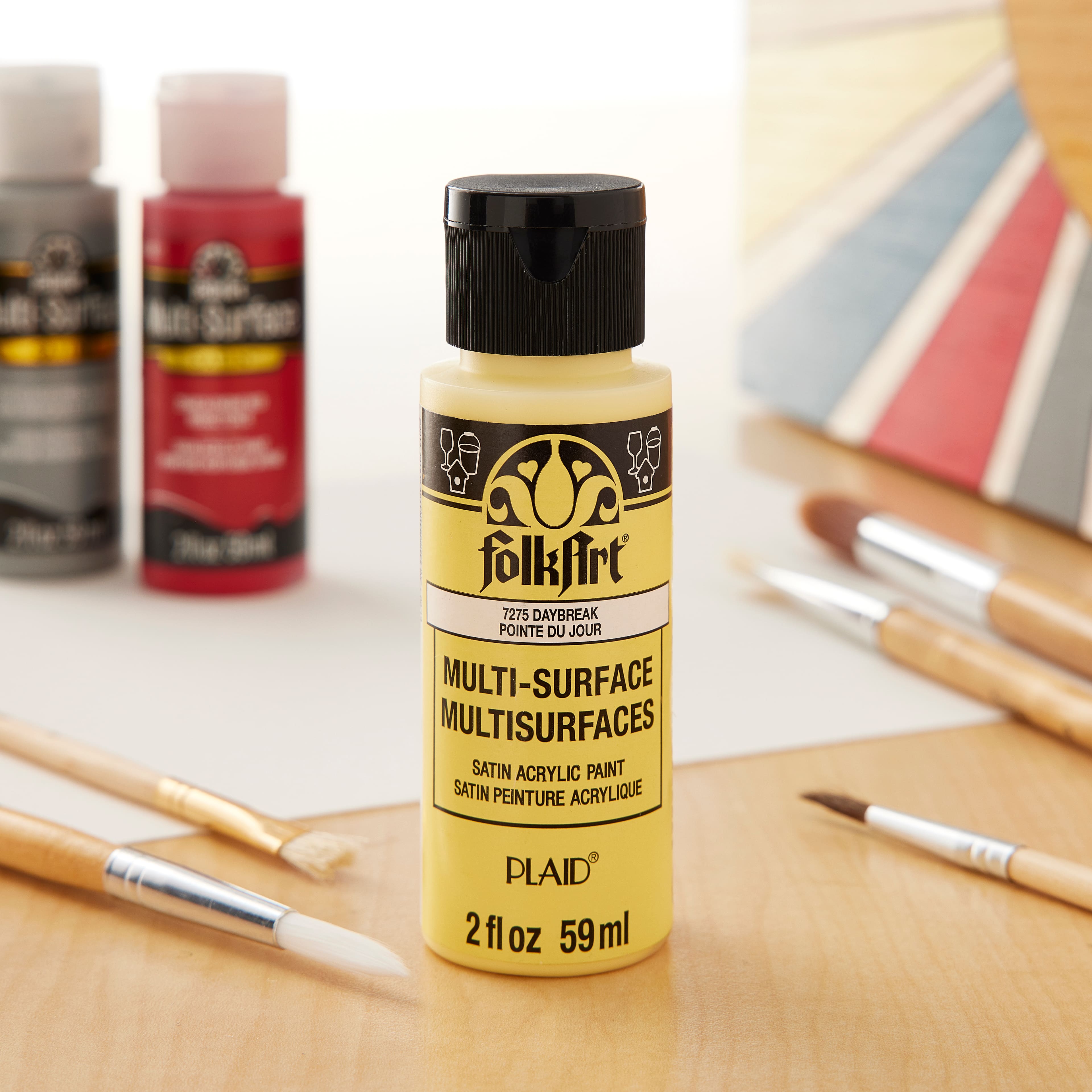 12 Pack: FolkArt® Multi-Surface Satin Acrylic Paint, 2oz.