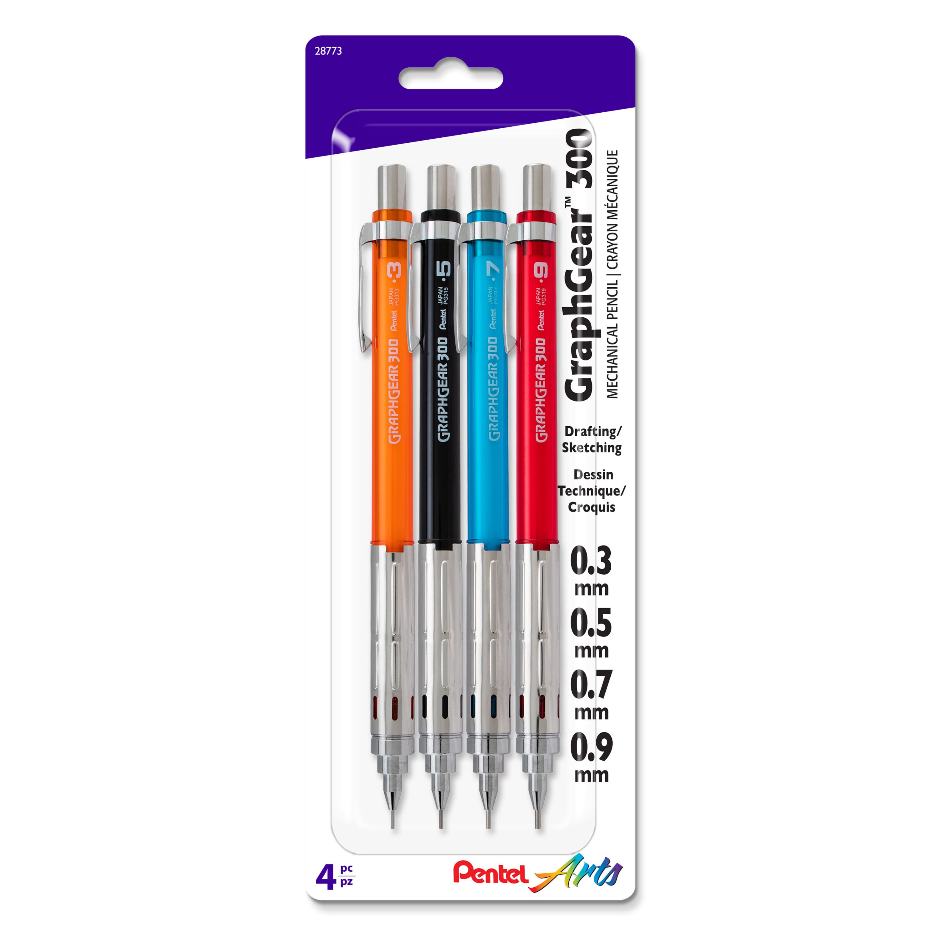 Pentel Arts GraphGear™ 300 Assorted Mechanical Pencil Set
