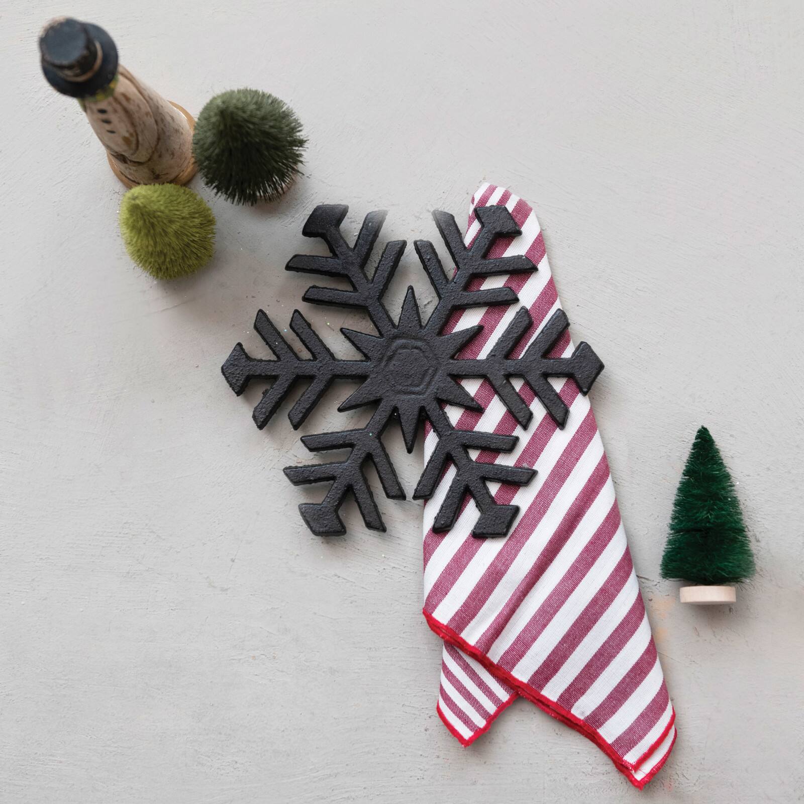 Hello Honey® 8" Black Cast Iron Snowflake Trivet