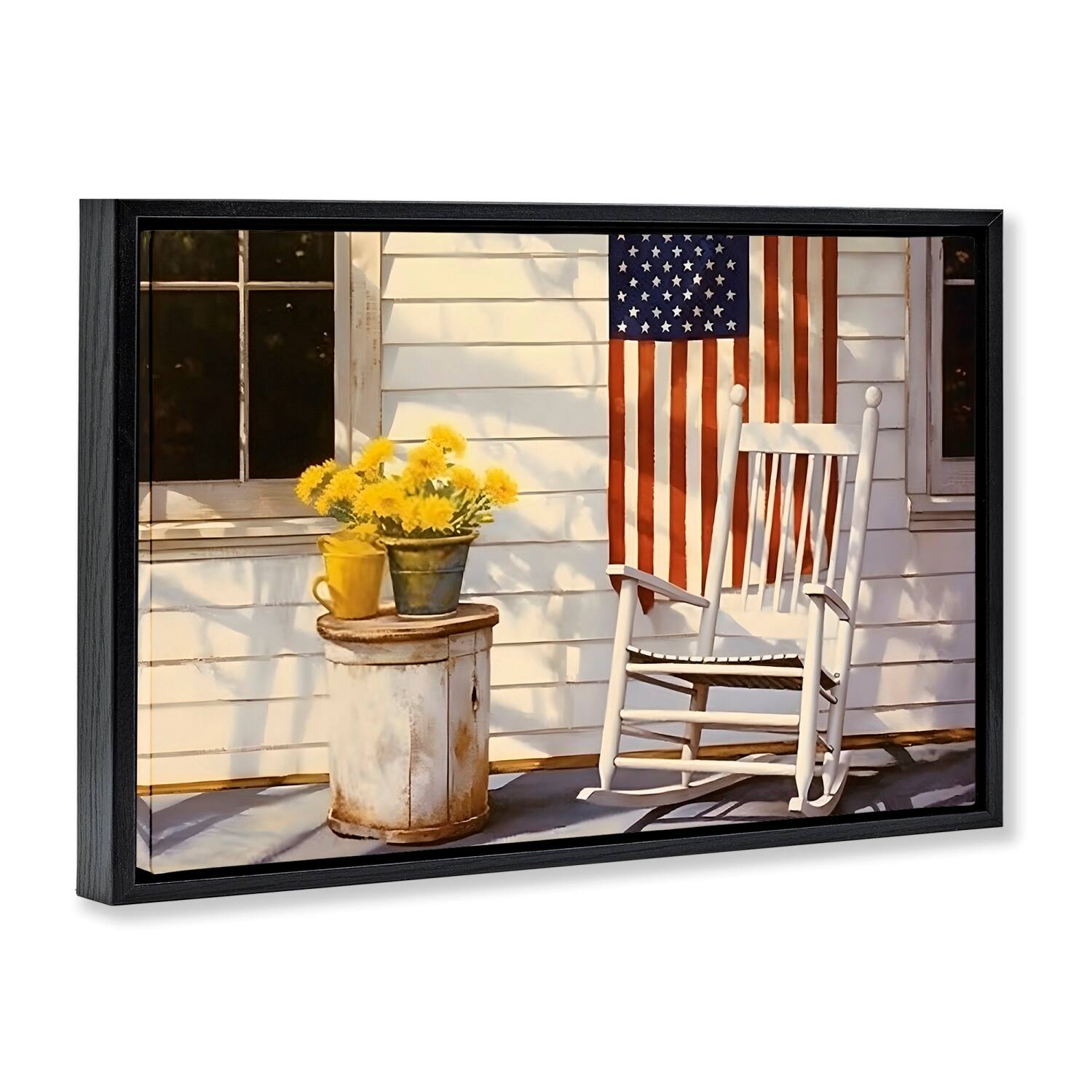 Stupell Industries Americana Deco Scene Floater Framed Art