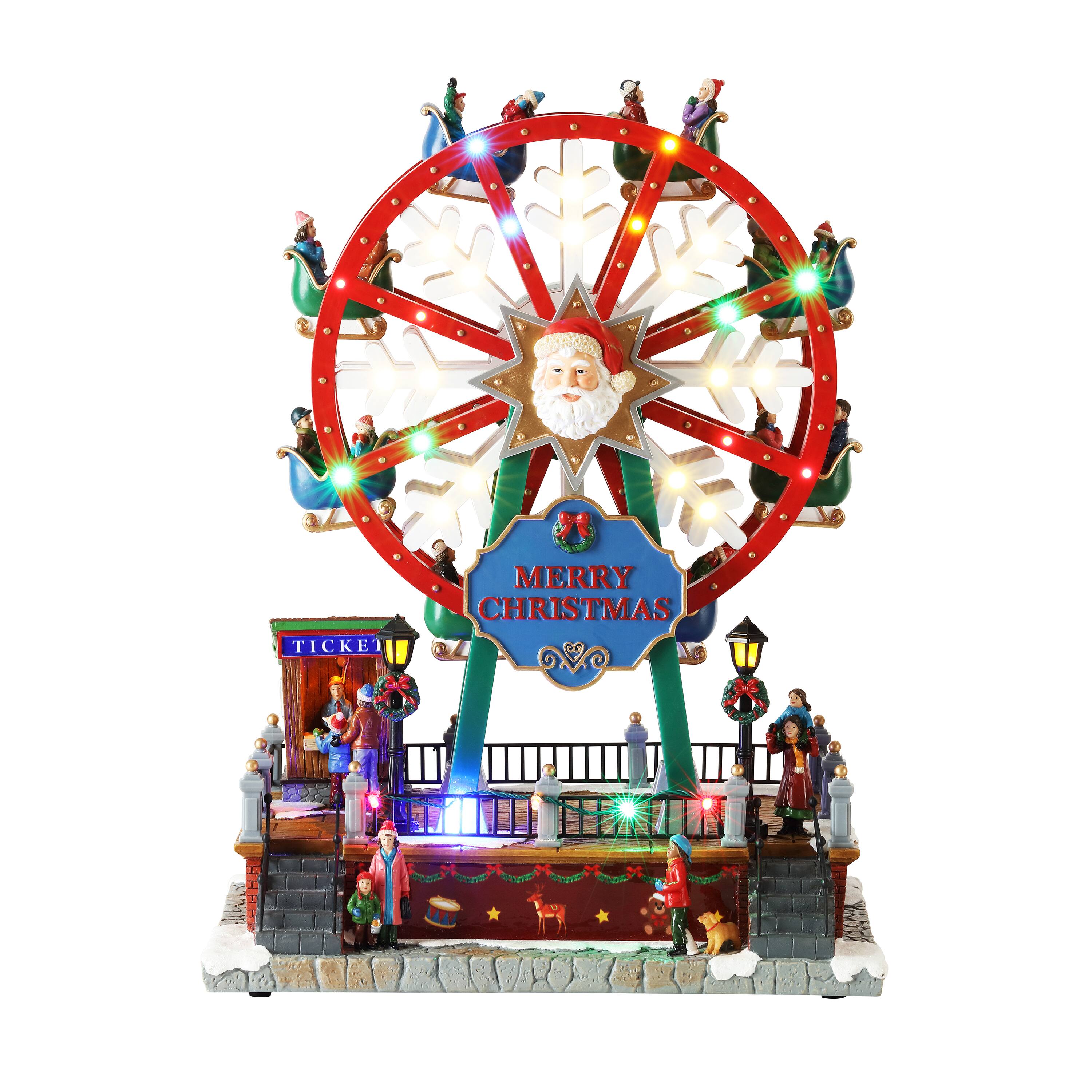 Moments in Time 14.8” Animated Carnival Ferris Wheel Décor