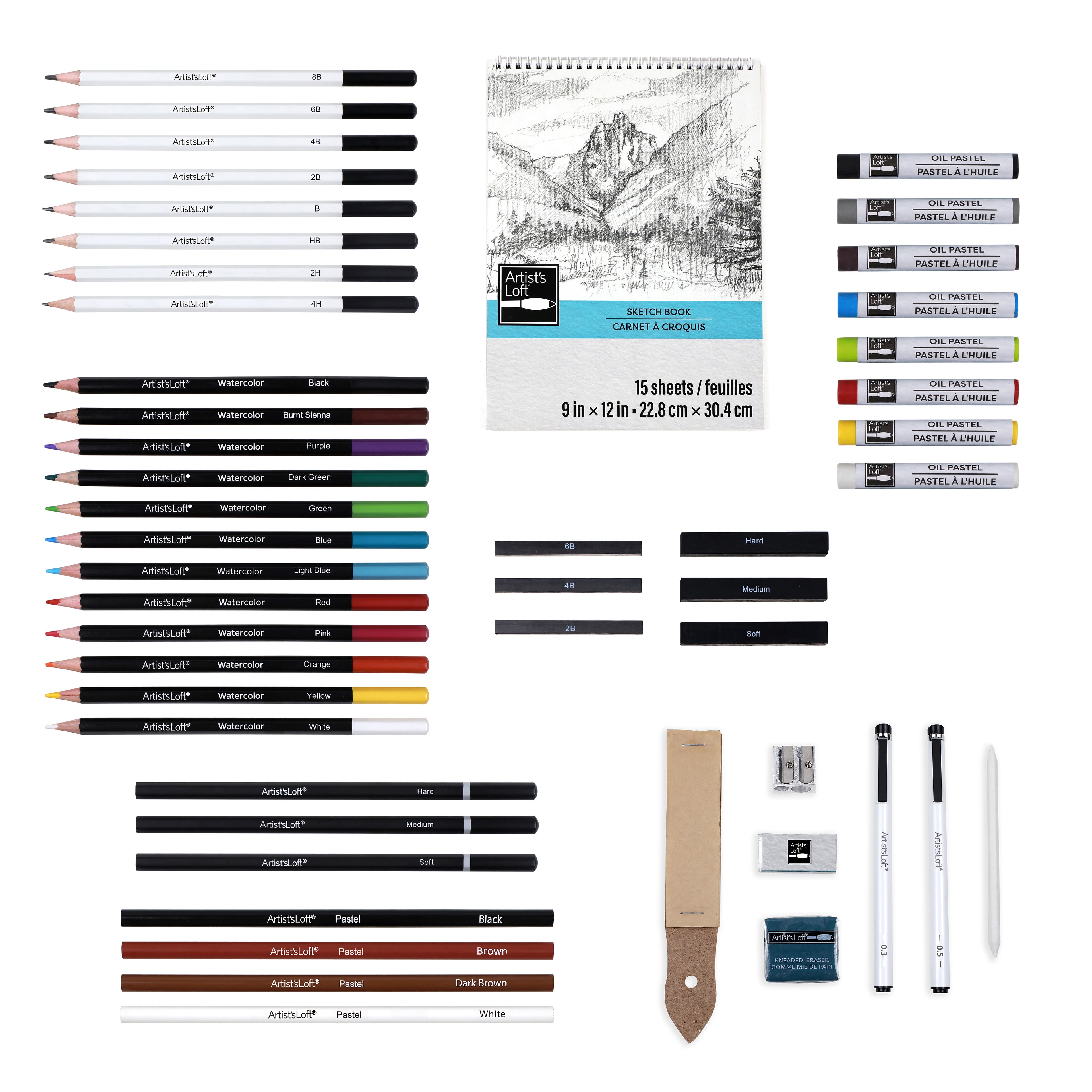 6 Pack: Everyday Drawing Set with Case by Artist's Loft™