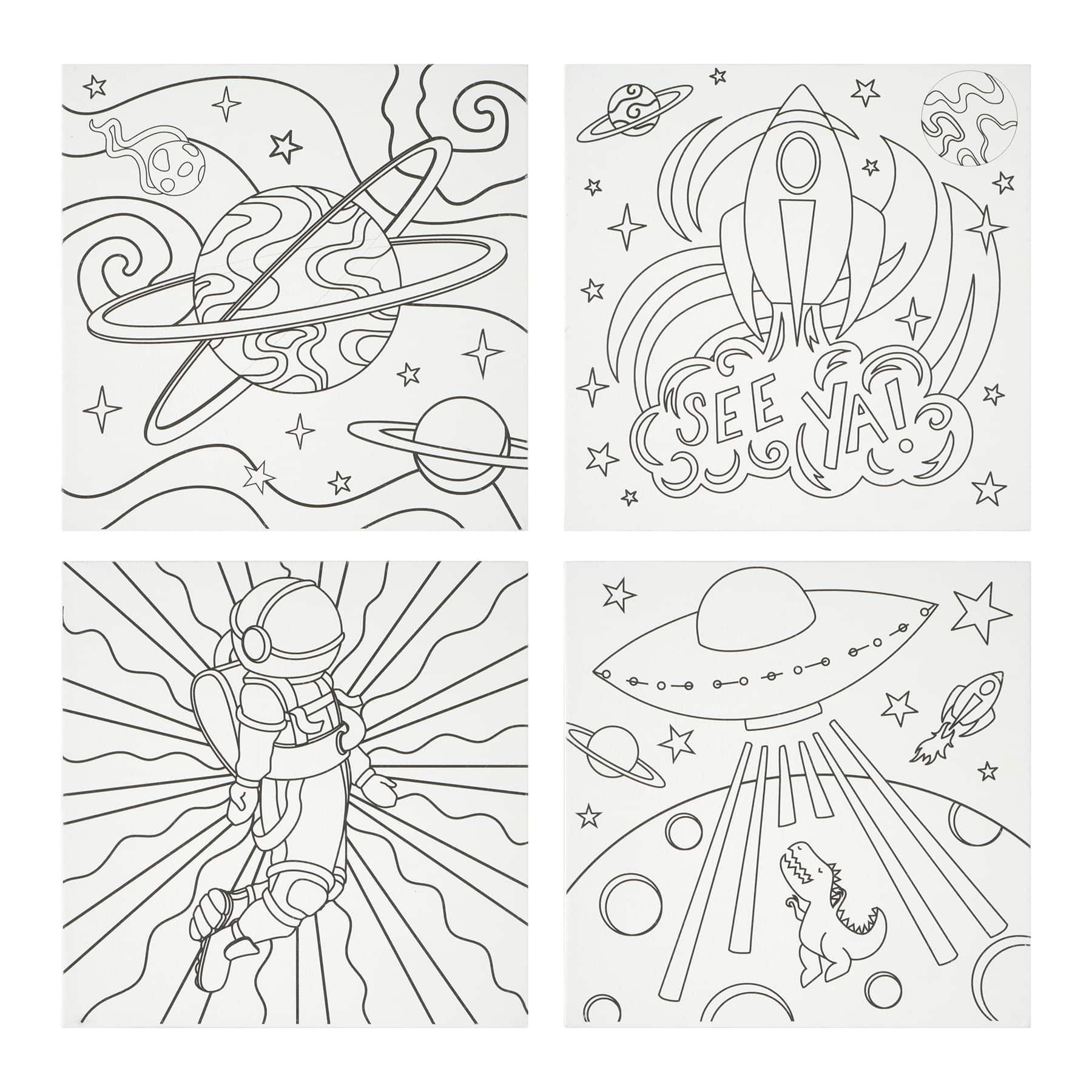 Space Coloring Boards, 4ct. by Creatology™