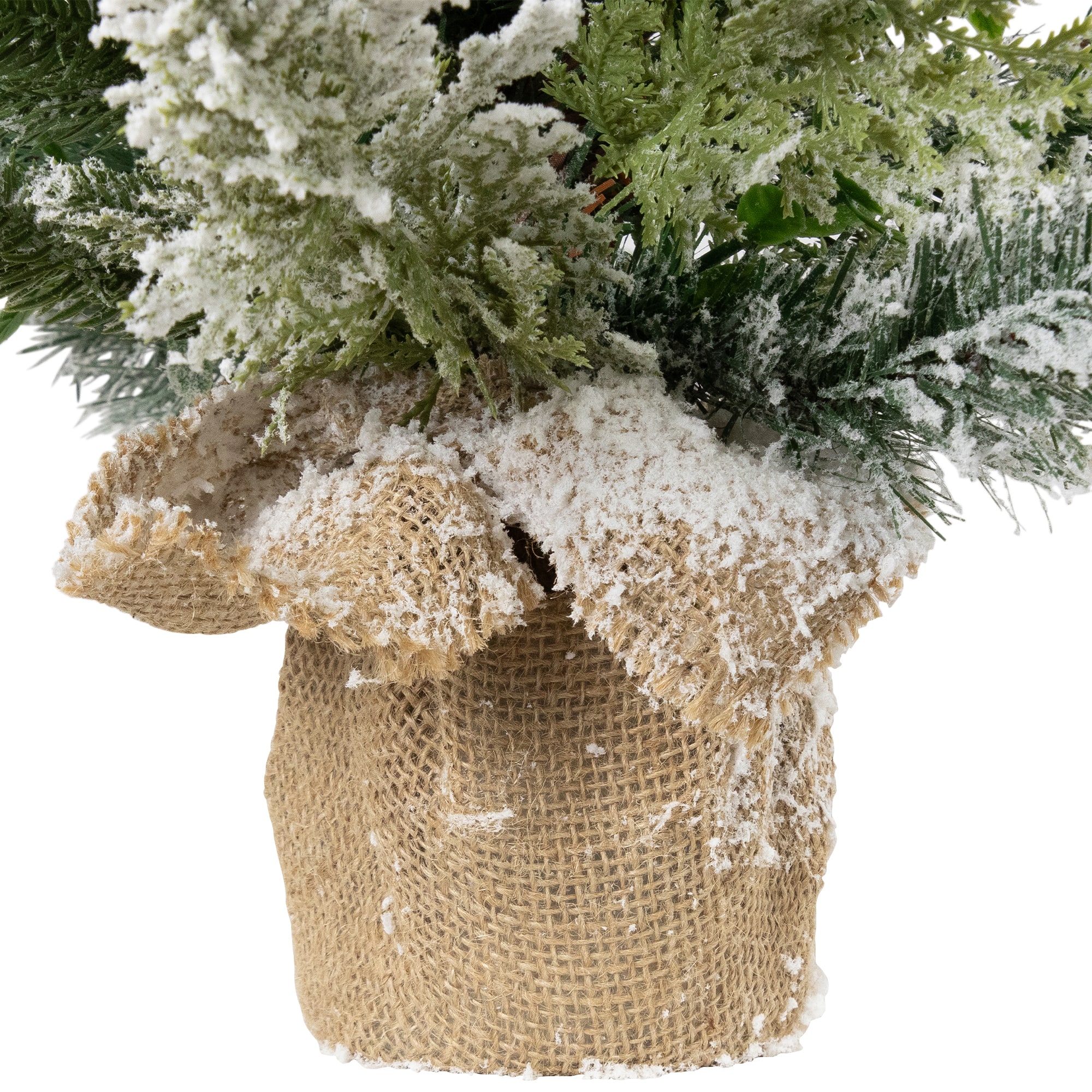 24" Unlit Flocked Balsam Pine Artificial Christmas Tree