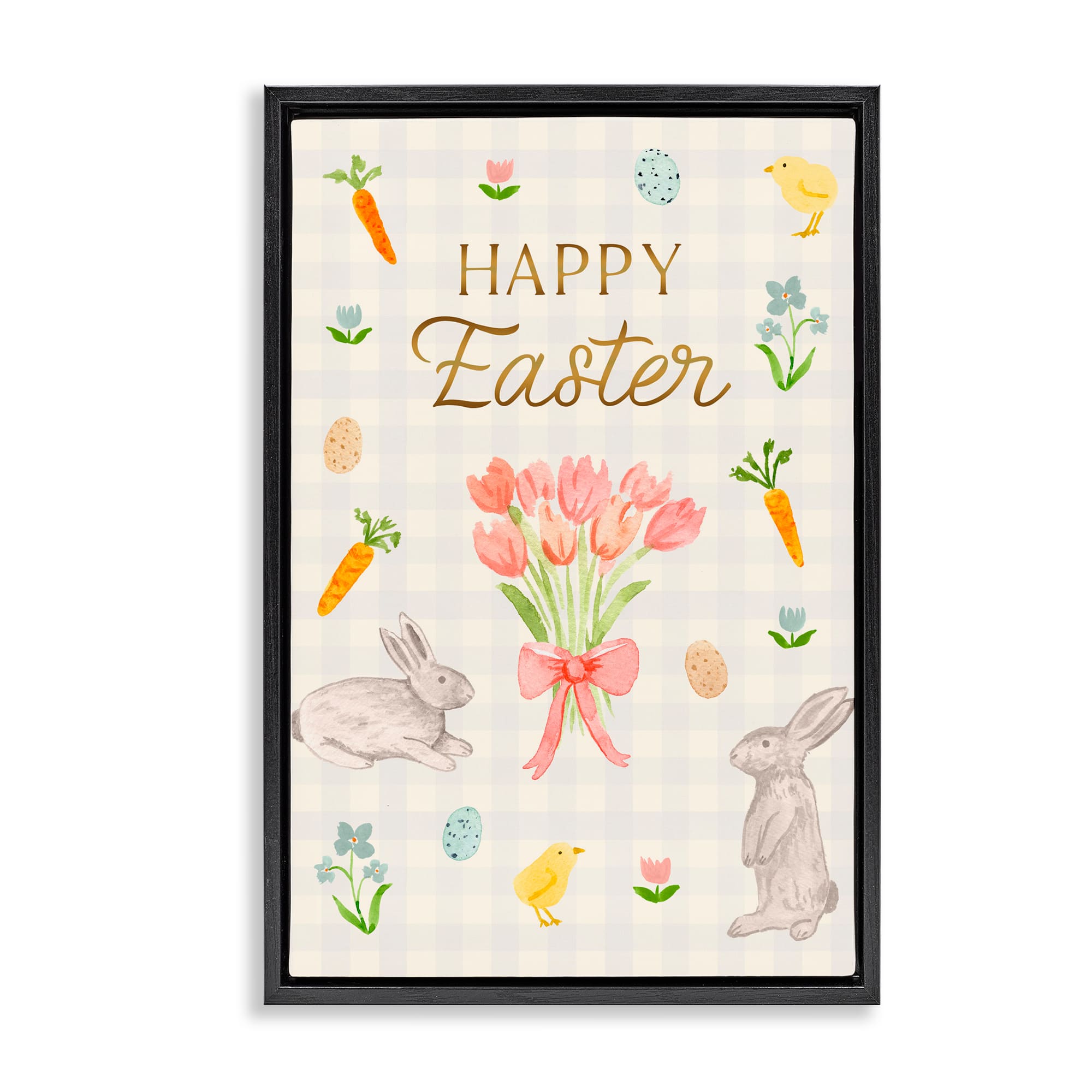 Stupell Industries Happy Easter Soft Spring Compilation Floating Frame Wall Art