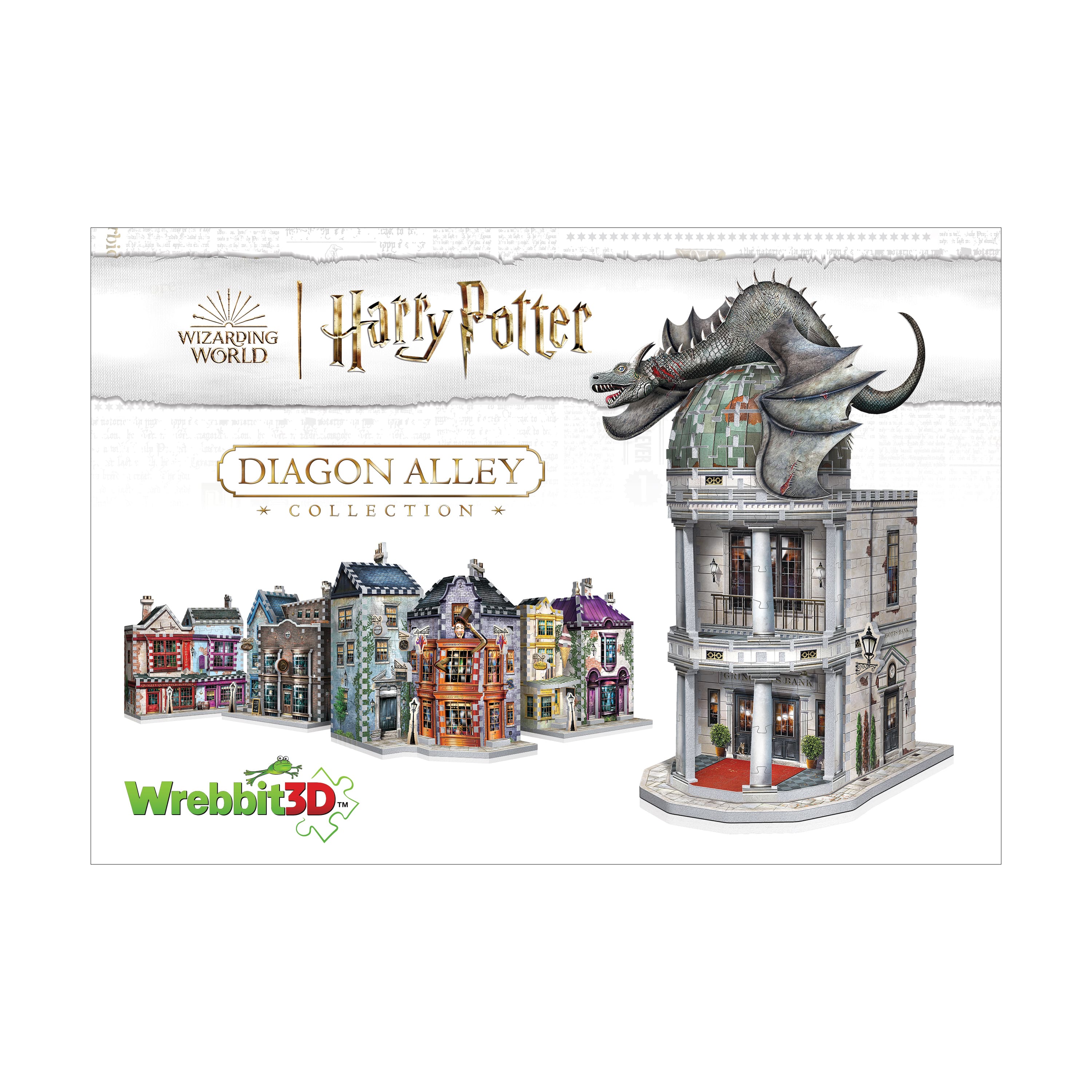 Harry Potter Diagon Alley Collection - Ollivander's Shop, Quidditch Supplies, Madam Malkin's, Weasleys' Wizard Wheezes: 1175 Pcs