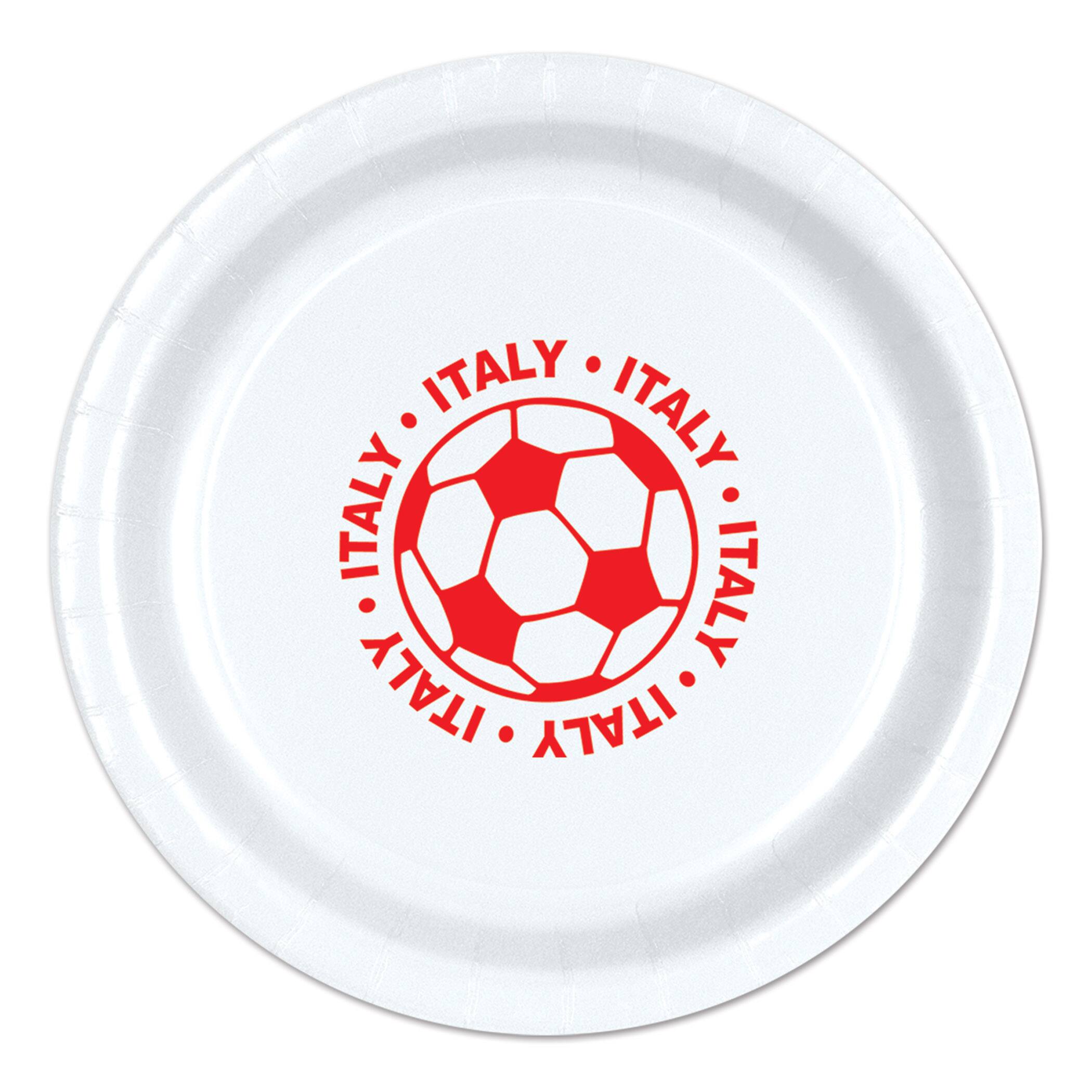 9" Italy Soccer Plates, 16ct.