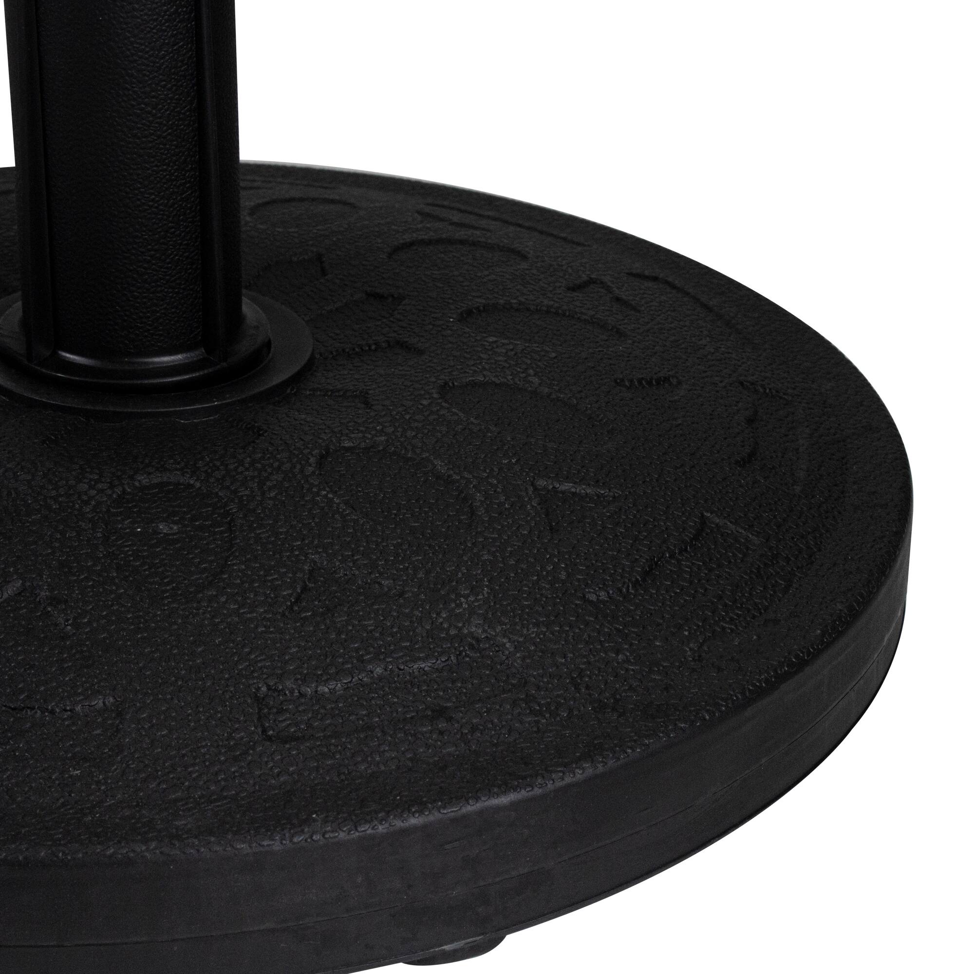 18" Black Flat Round Patio Umbrella Base