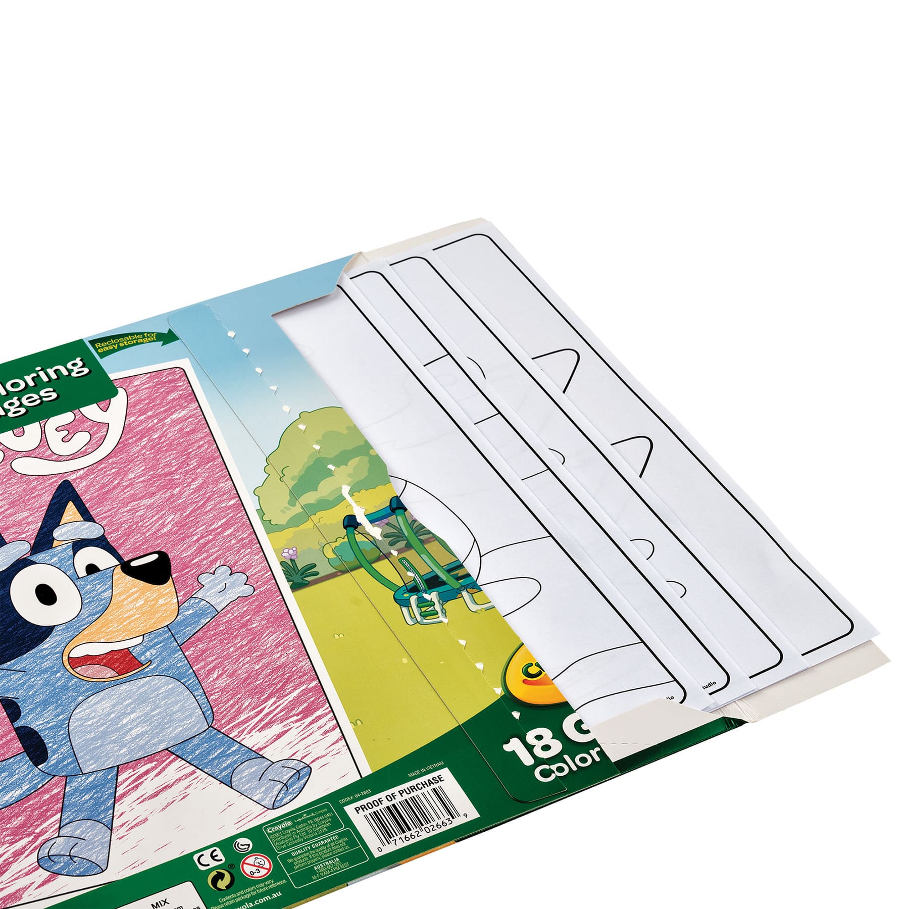 Crayola® Bluey Giant Coloring Pages, 4 Packs of 18