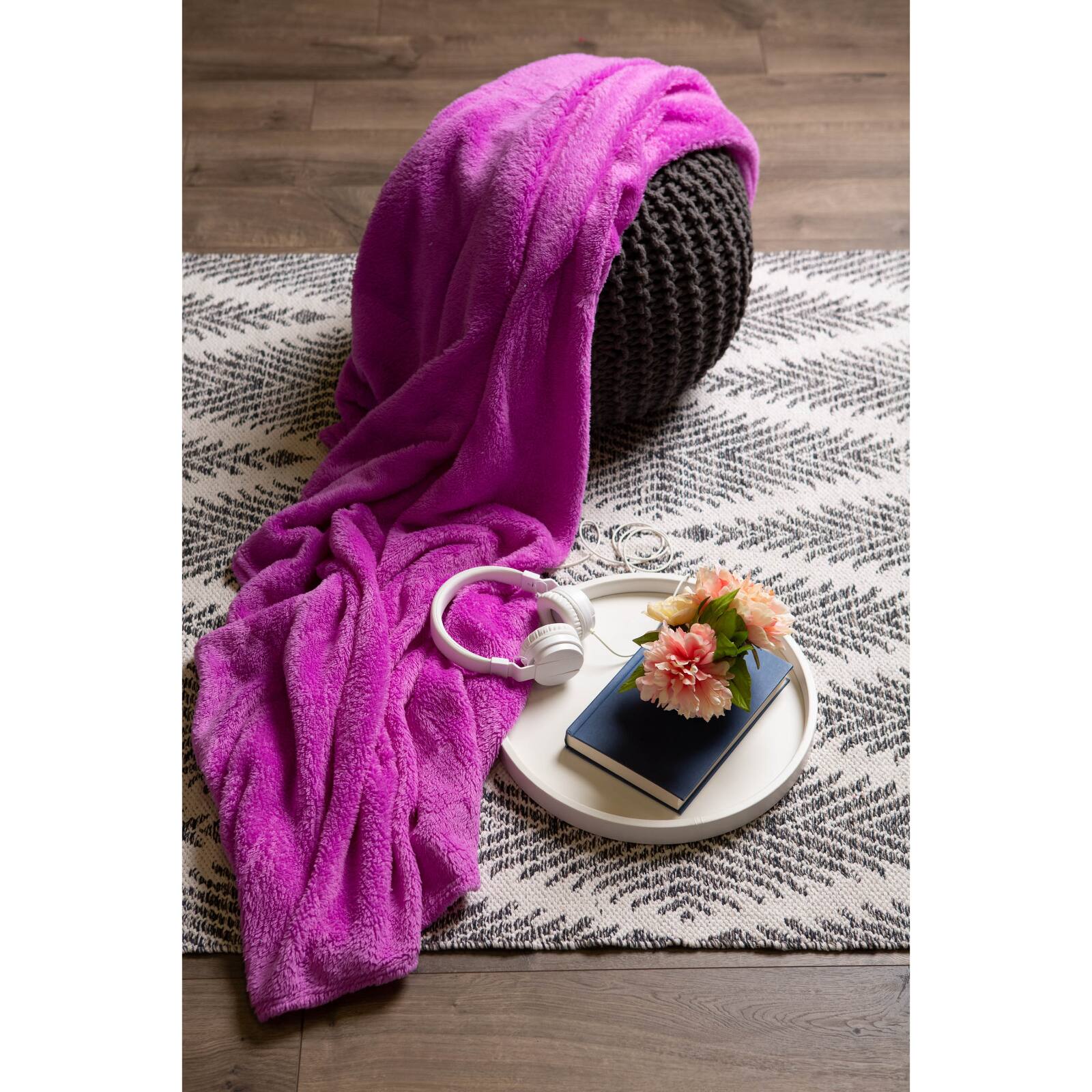 DII® Fuzzy Fleece Throw 2 Pack