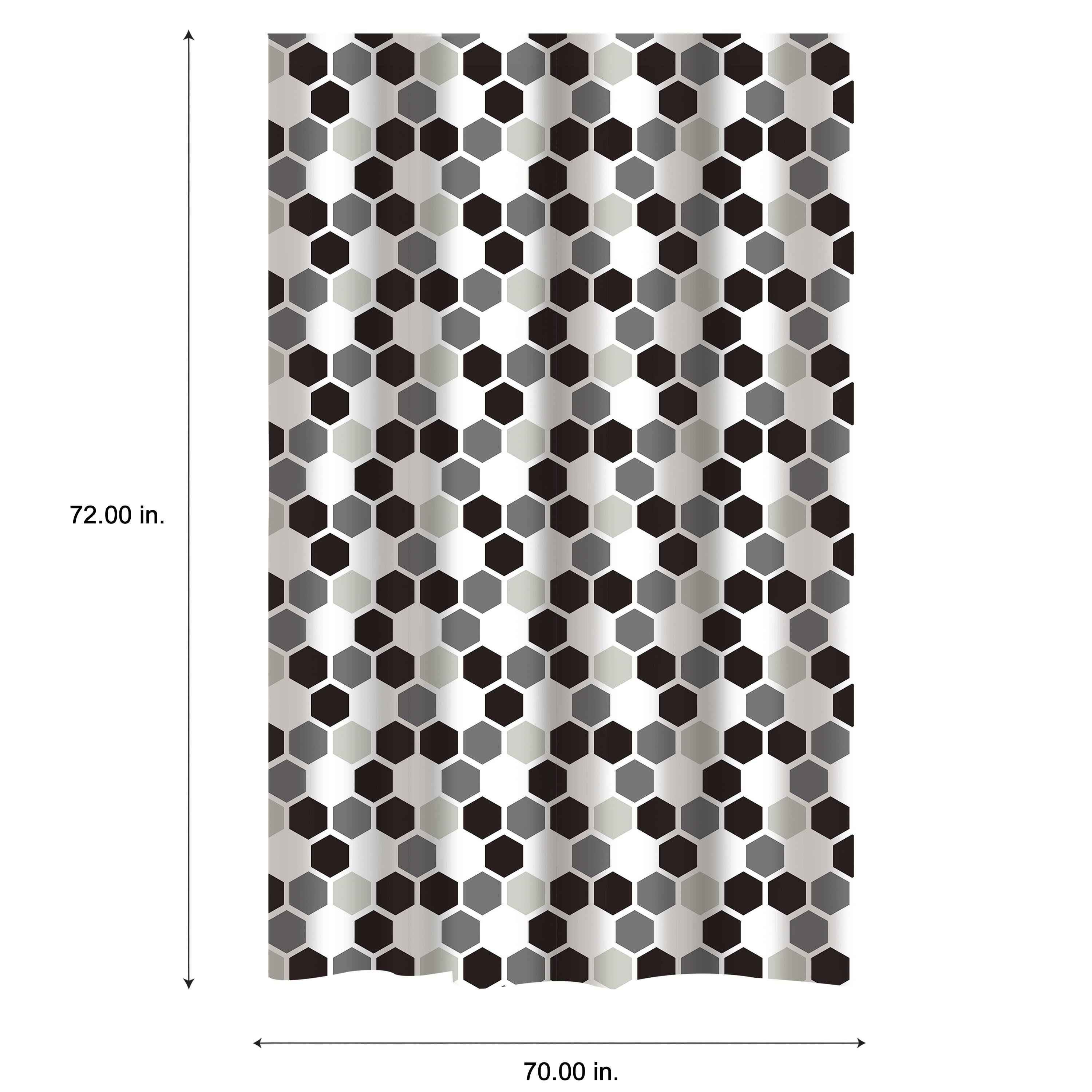 Bath Bliss Honey Comb Design Shower Curtain