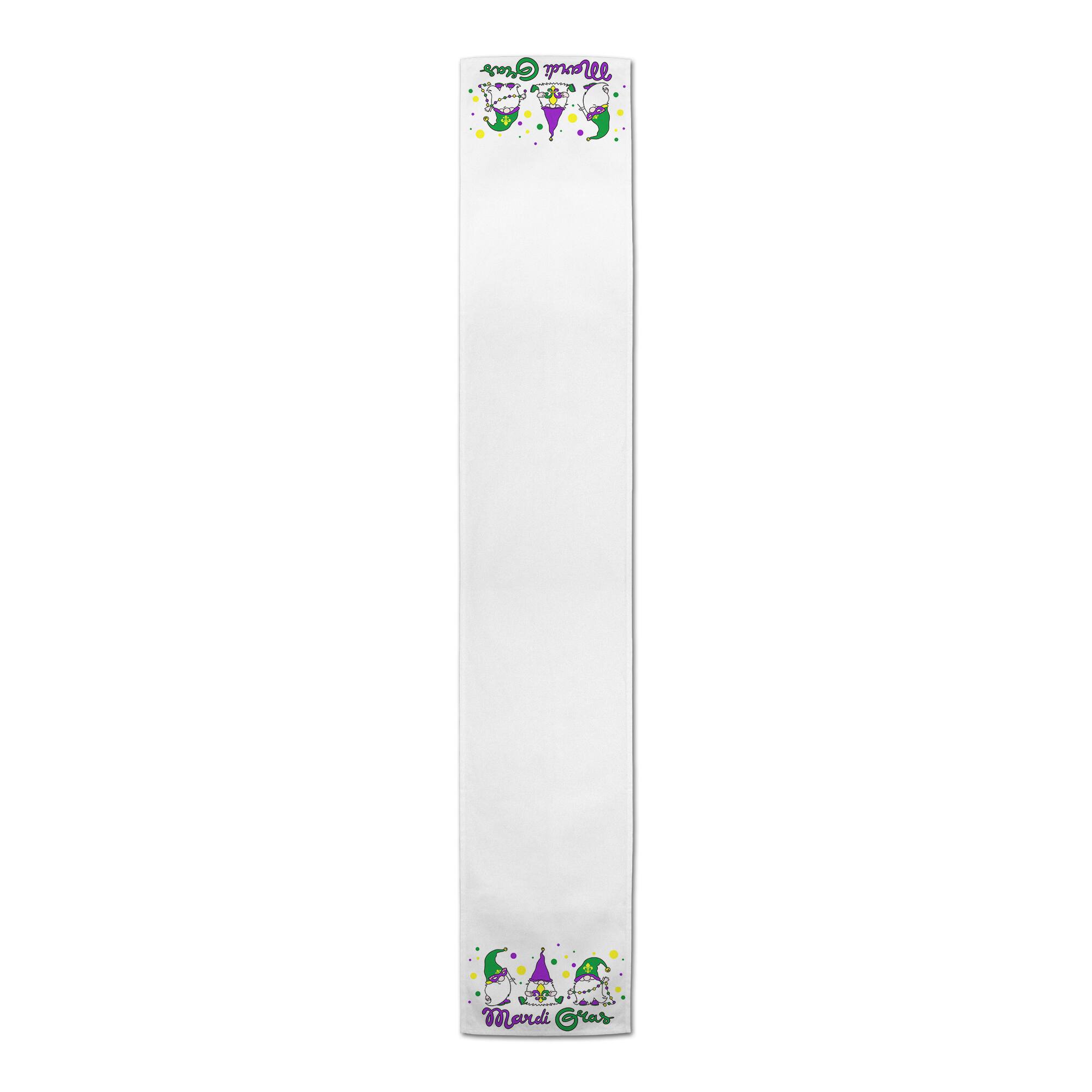 72" Gnome Mardi Gras Table Runner