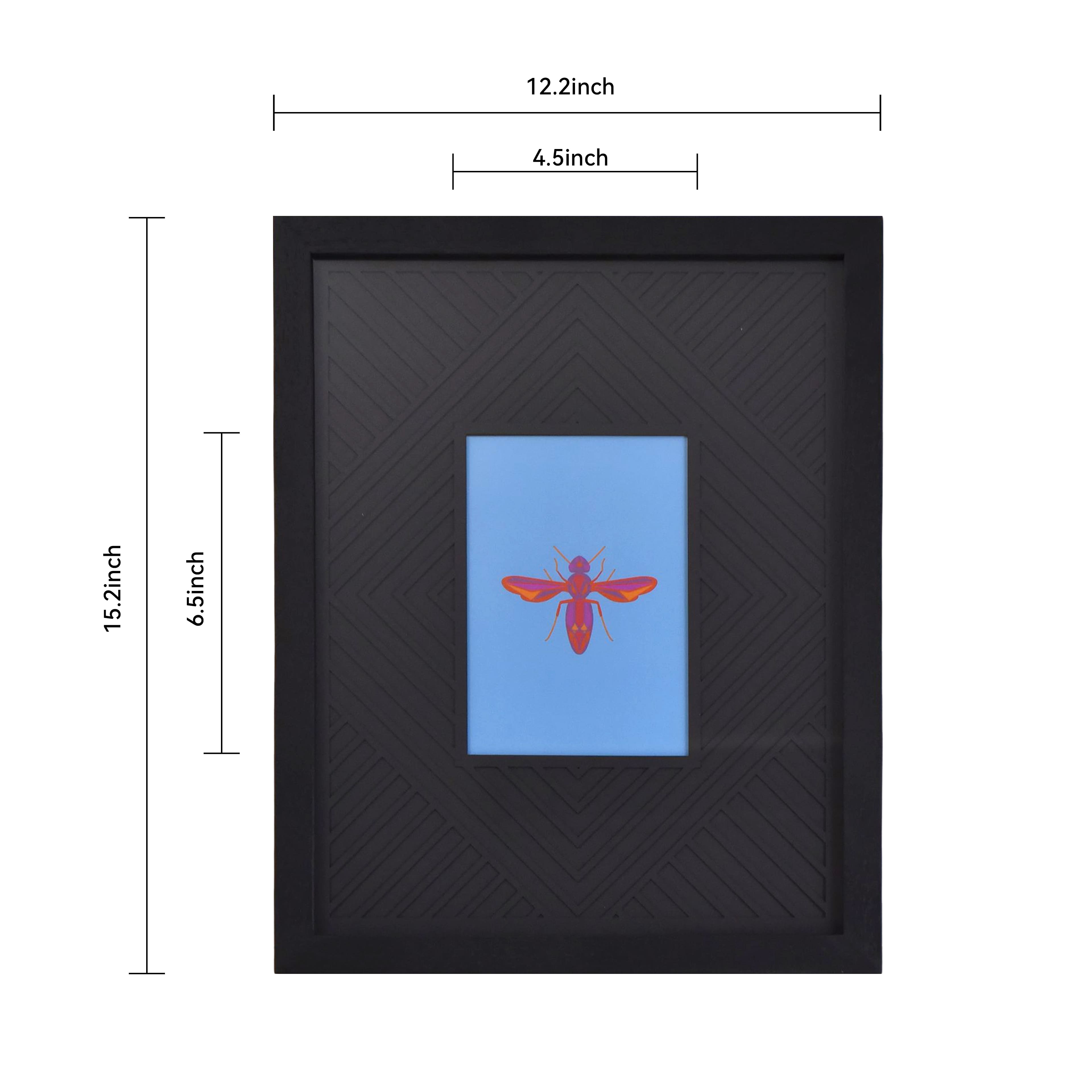 Jonathan Adler x Michaels 5" x 7" Black Diamond Matted Wood Wall Frame