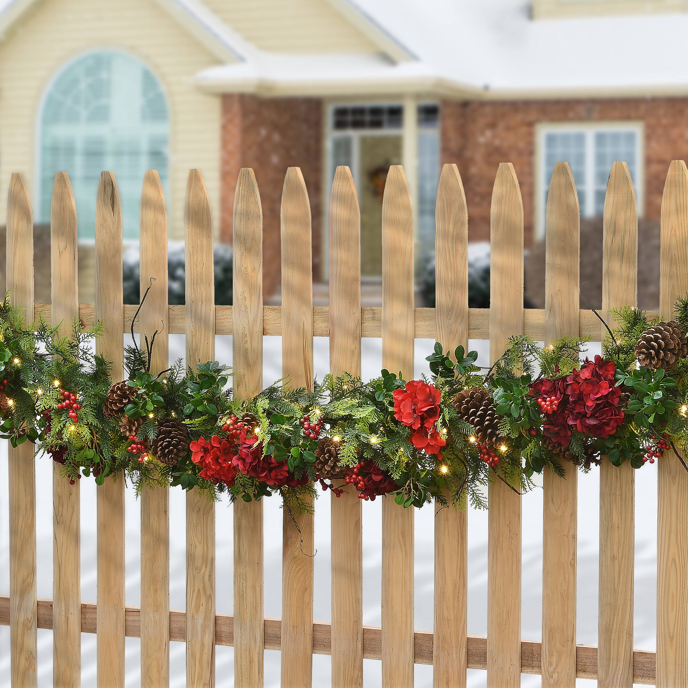 9ft. Decorated Vienna Waltz Garland with LED Lights