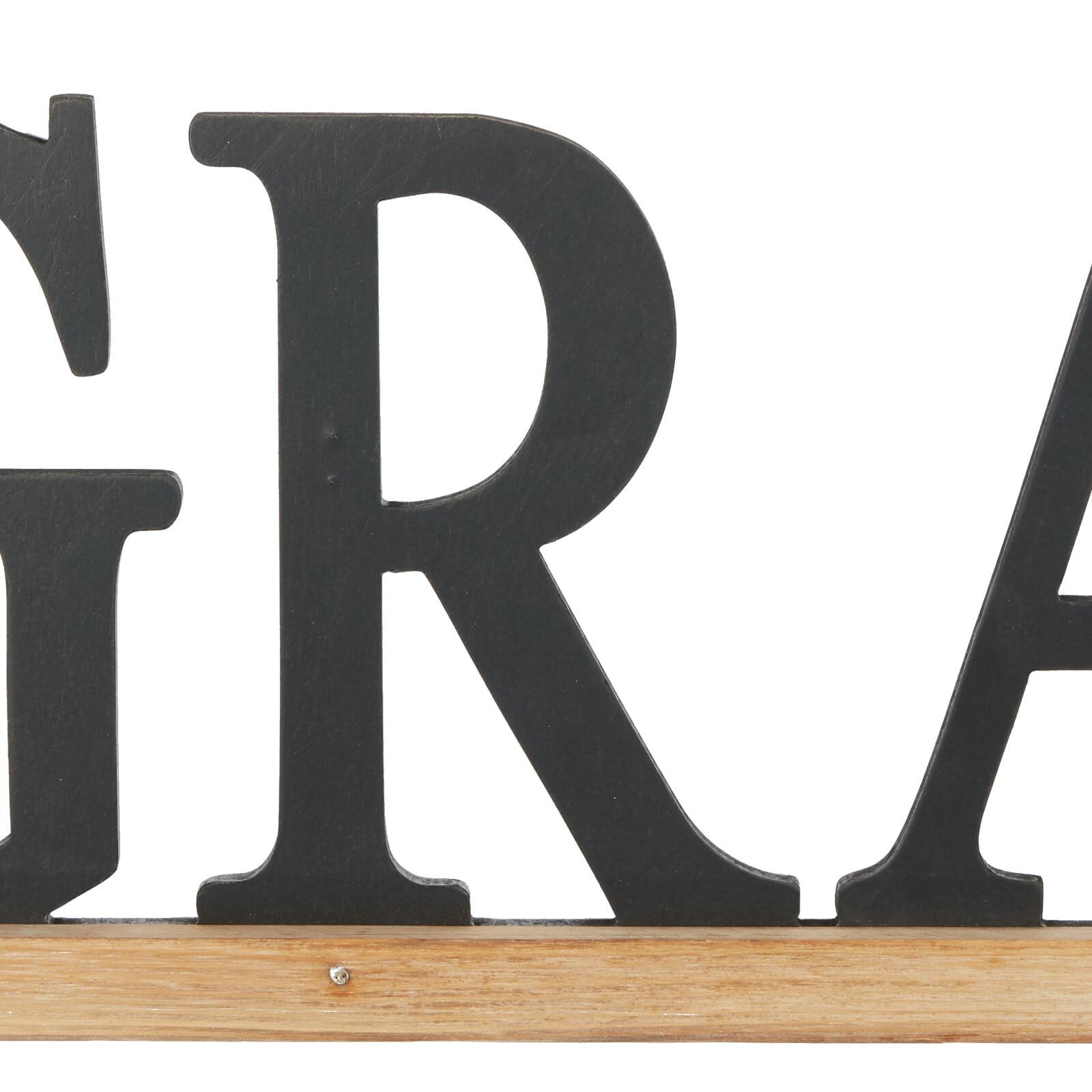 Black Wood Traditional Wall Decor 10" x 48" x 1