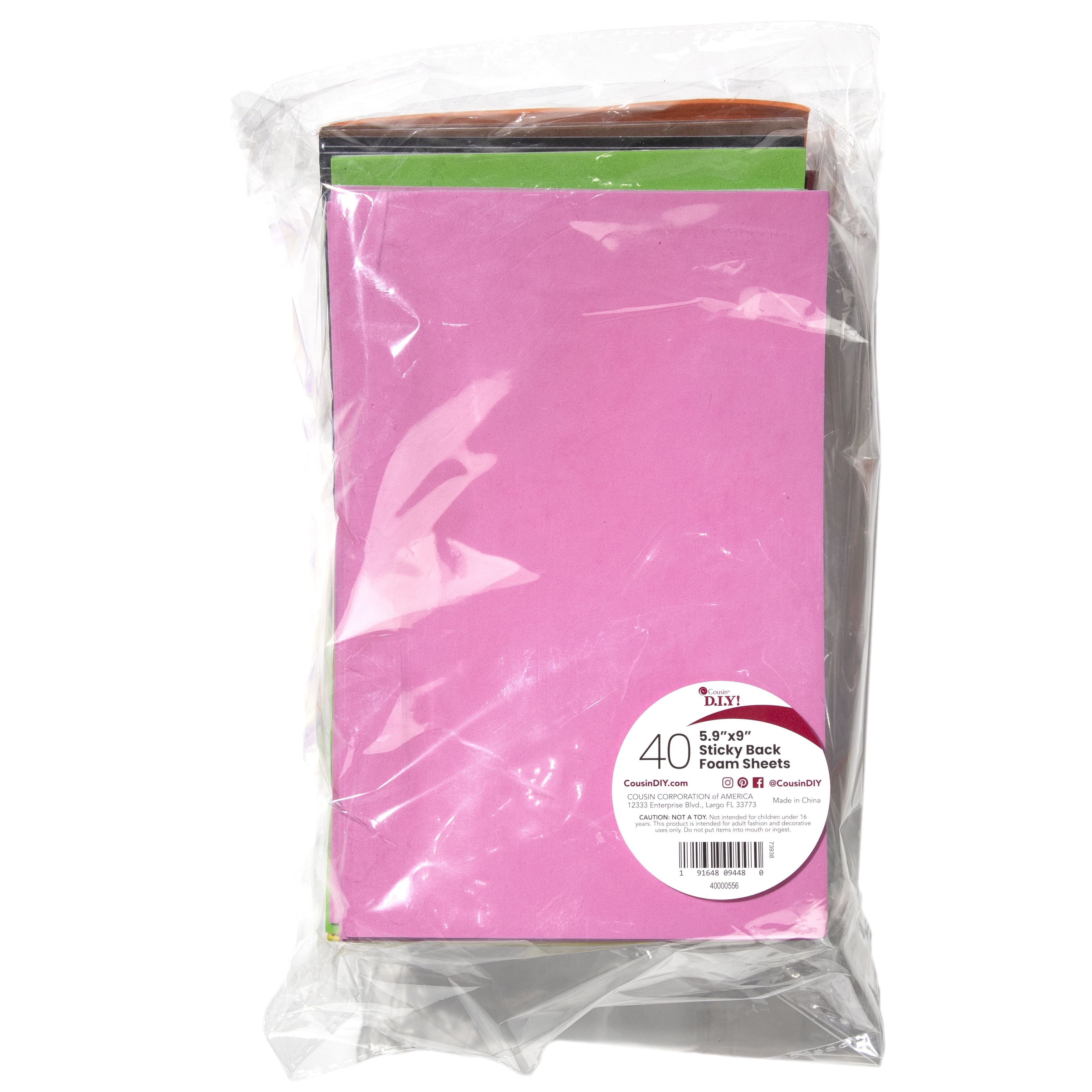 Cousin™ 6'' x 9'' Assorted Sticky Back Foam Sheets Value Pack