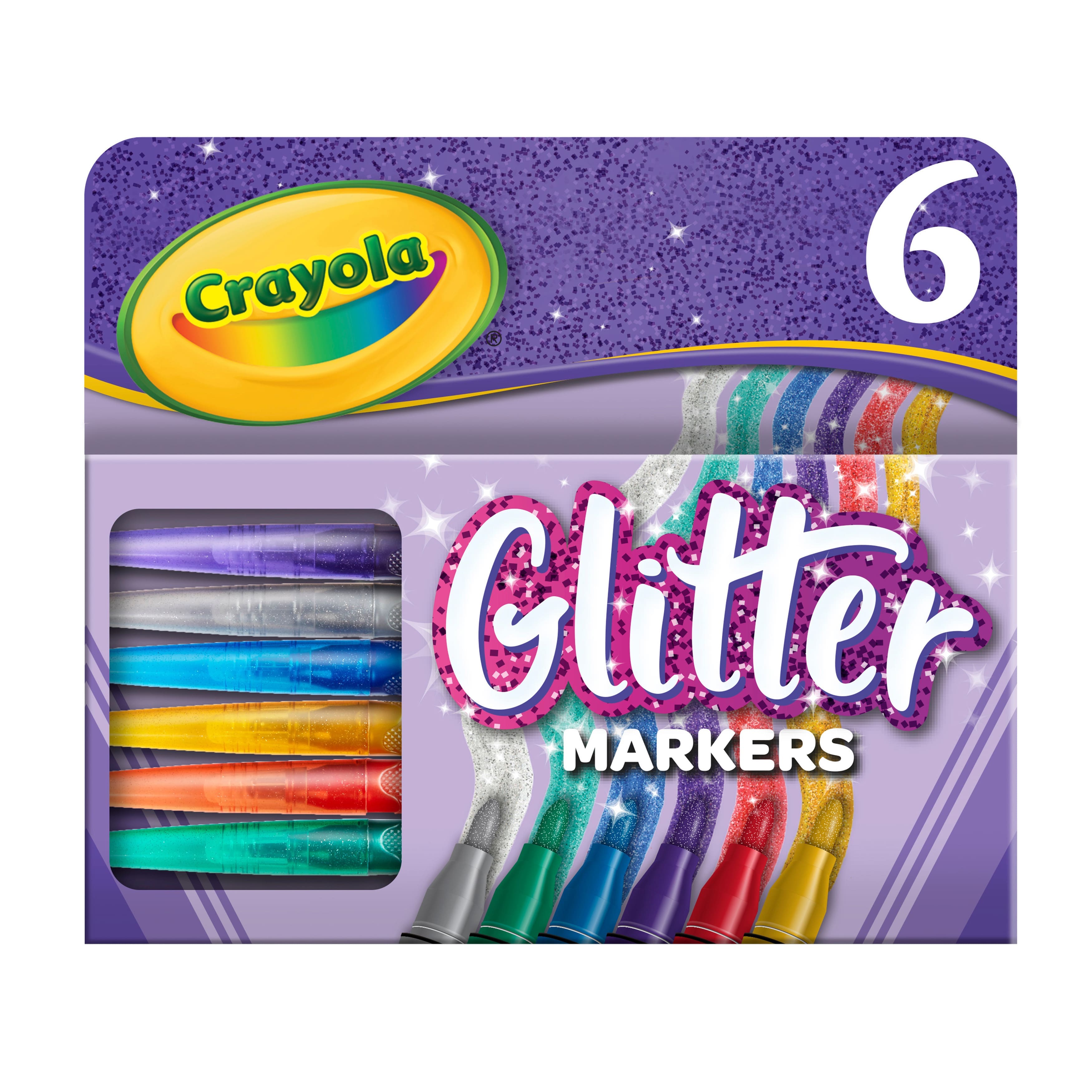 Crayola® 6 Color Glitter Markers