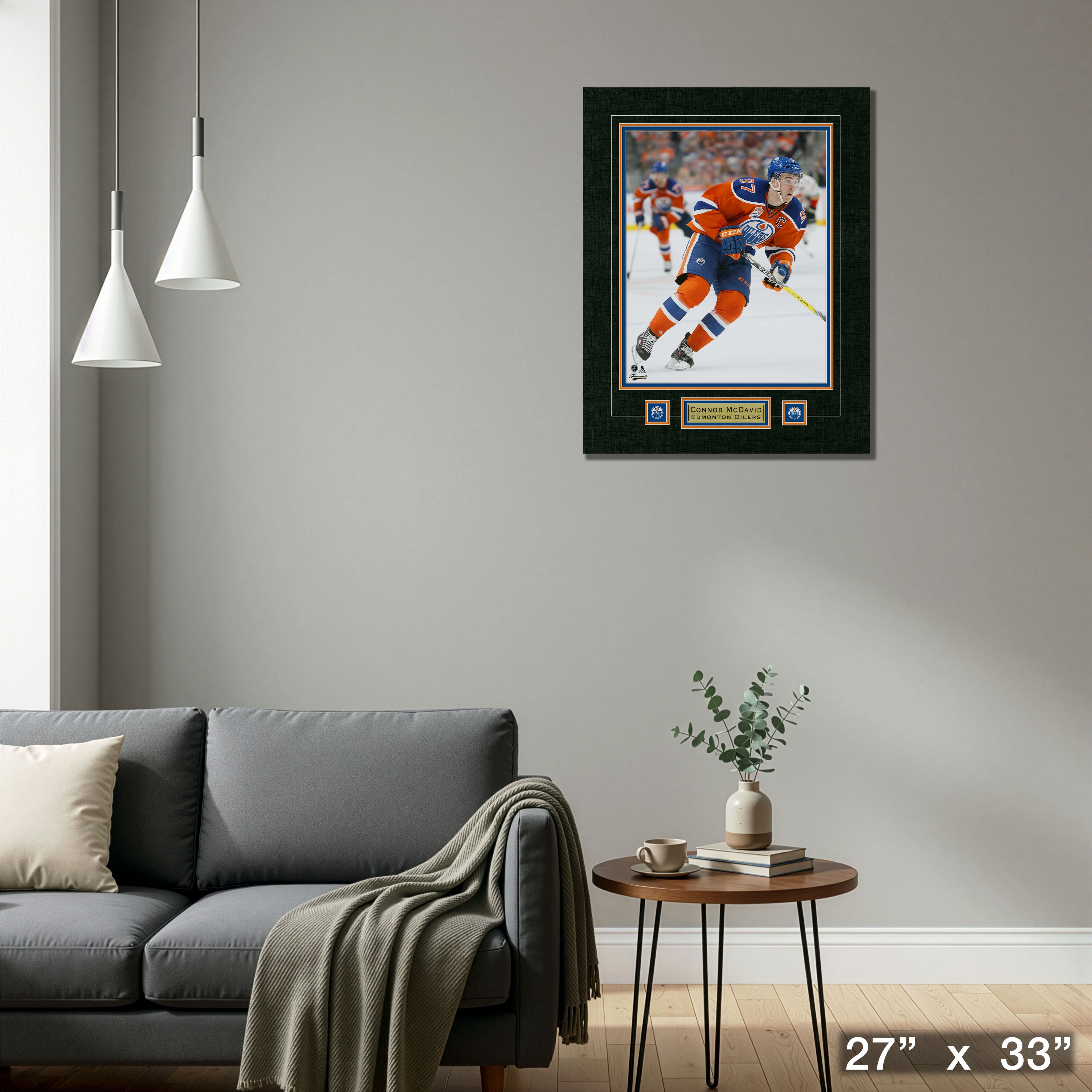 Connor McDavid Edmonton Oilers Framed 22" x 28" Action Photo 27" x 33"