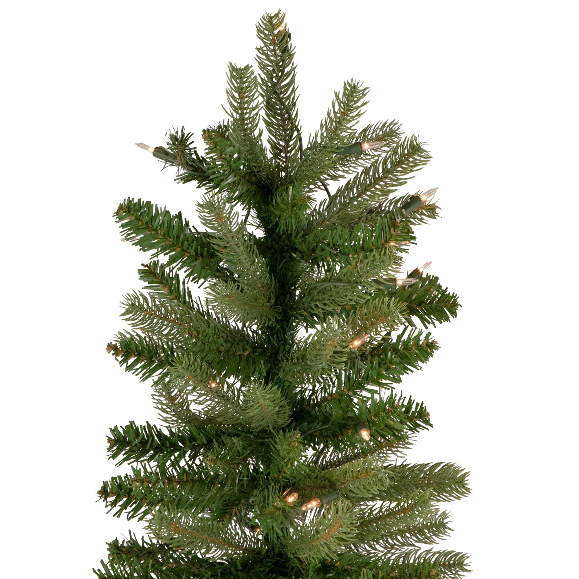 7.5ft. Pre-Lit Wicklow Noble Fir Pencil Artificial Christmas Tree, Clear Lights