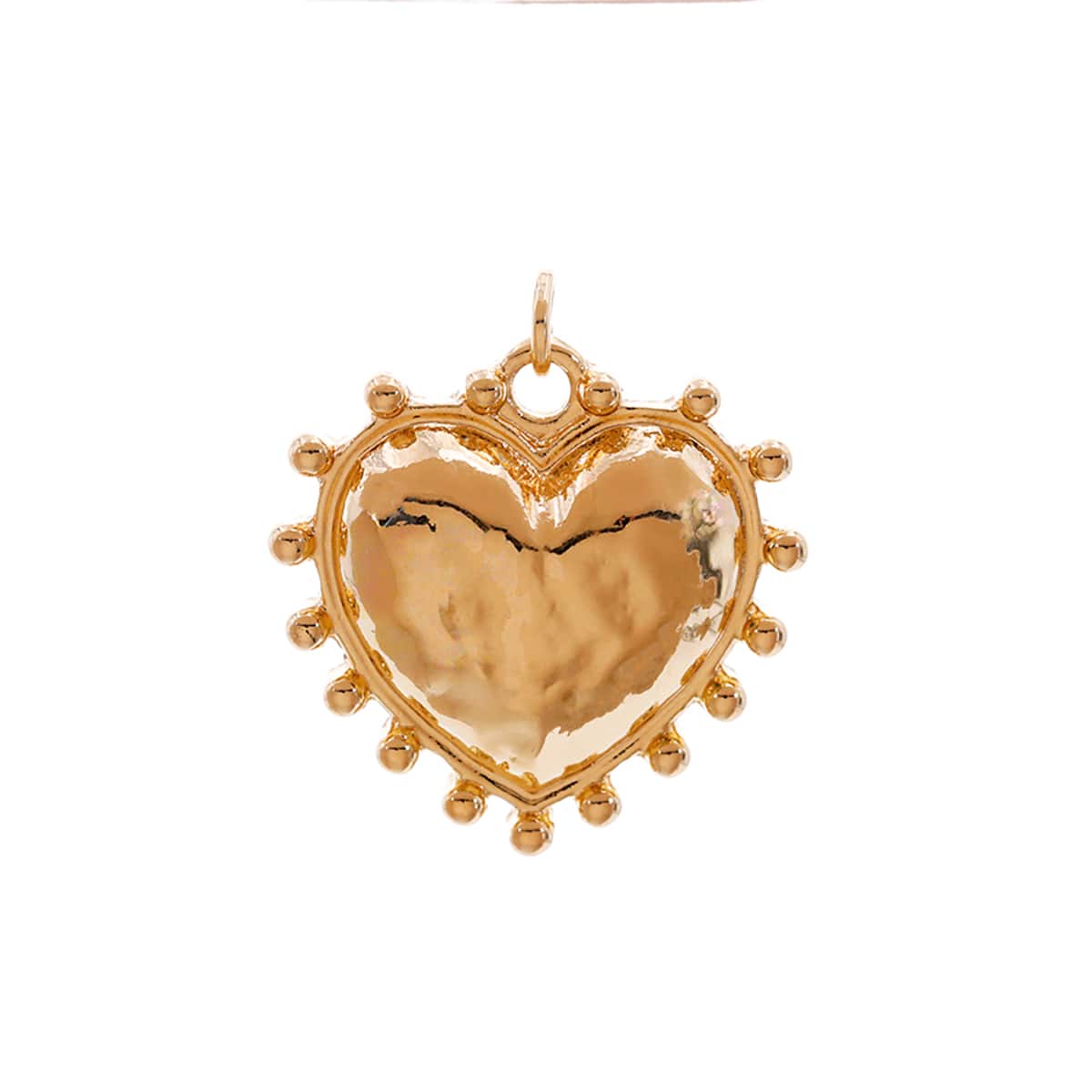 Gold Hammered Metal Heart Pendant by Bead Landing™