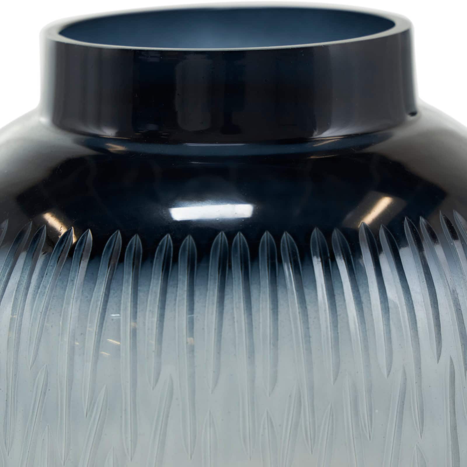 Black & Gray Ombre Glass Vase Set