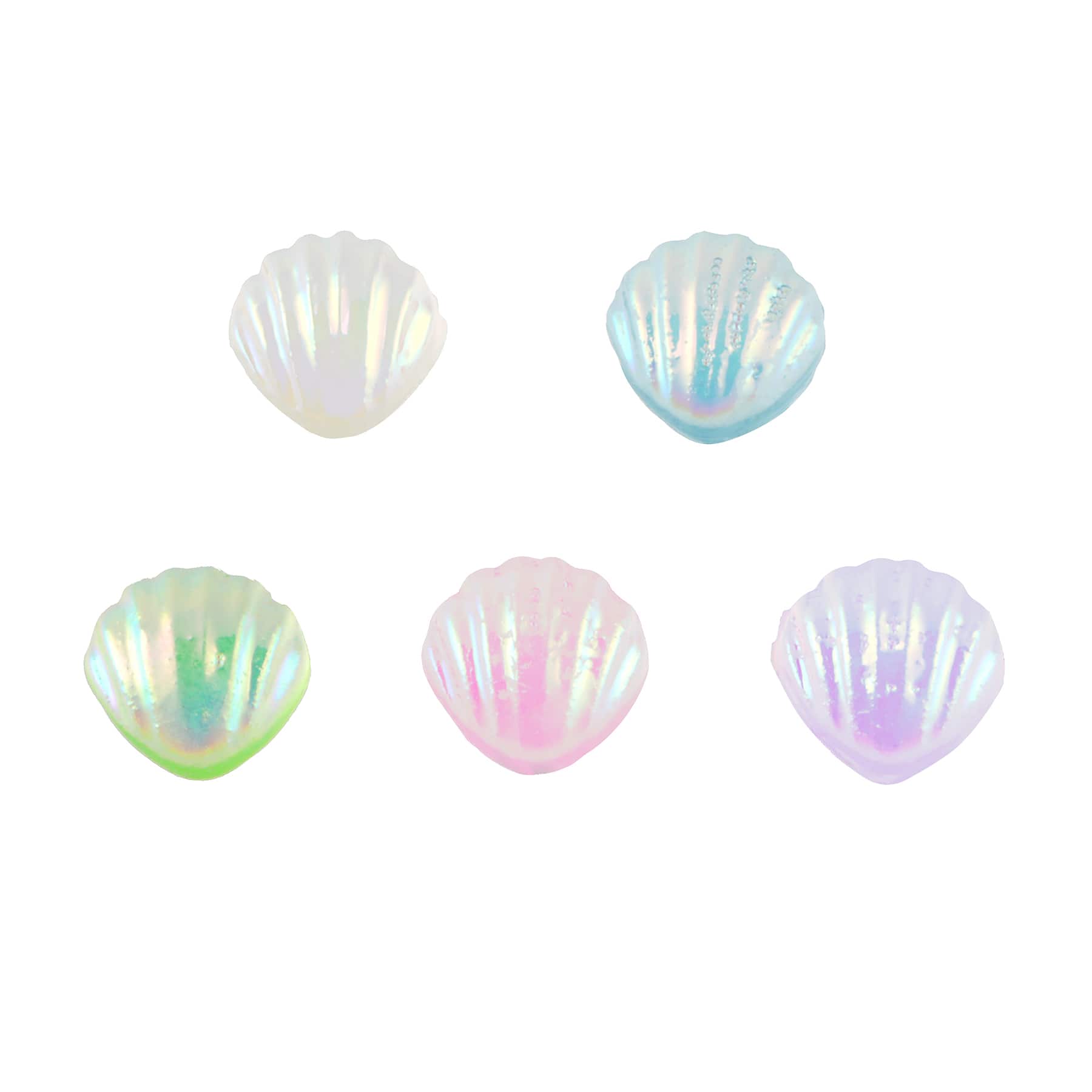 7.5mm Pastel AB Mix Plastic Flatback Shells, 200ct. by Bead Landing™