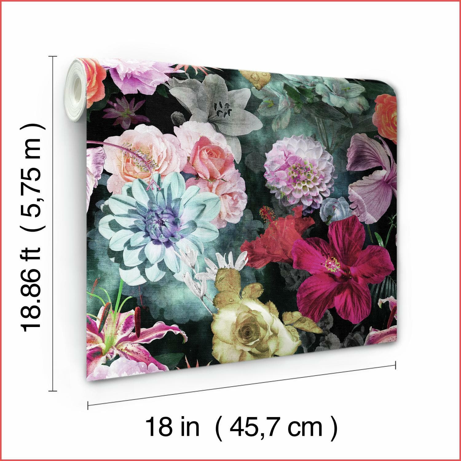 RoomMates Vintage Floral Blooms Peel & Stick Wallpaper