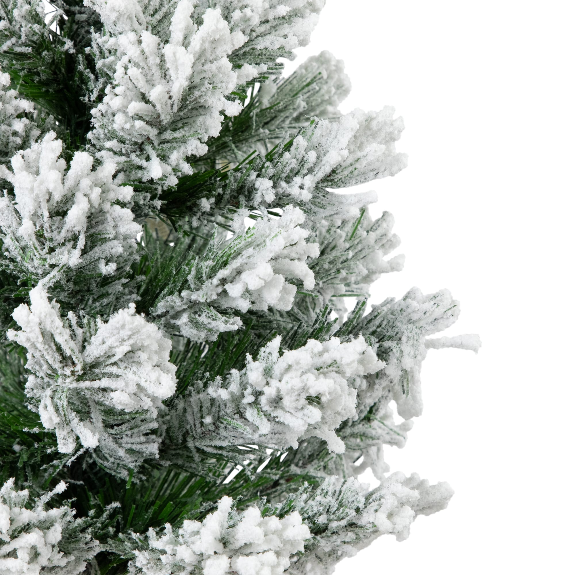 19" Unlit Full Flocked Angel Pine Artificial Mini Christmas Tree in Red Fabric Base