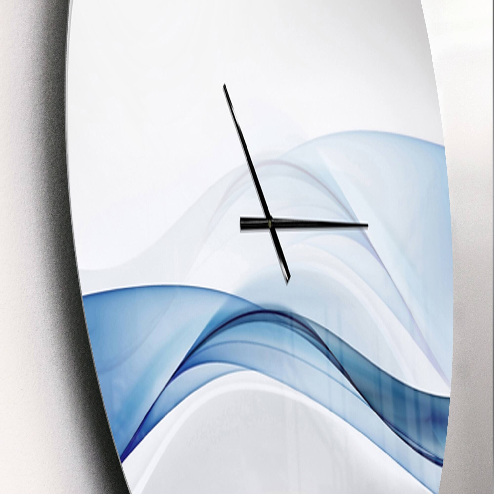 Designart '3D Wave Of Water Splash Modern Wall Clock